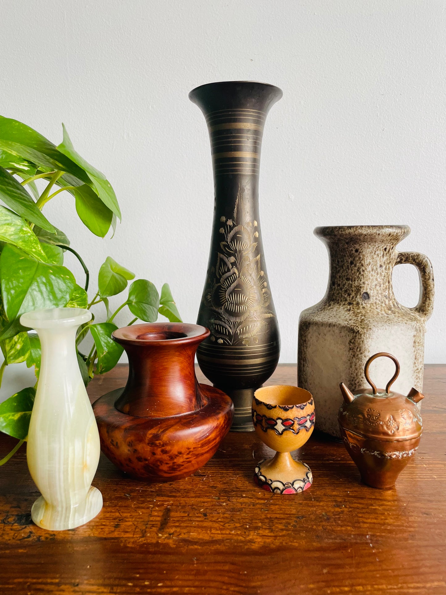 Carved Wooden Egg Cup Holder from Innsbruck Austria - Also Makes a Great Vase for an Air Plant!