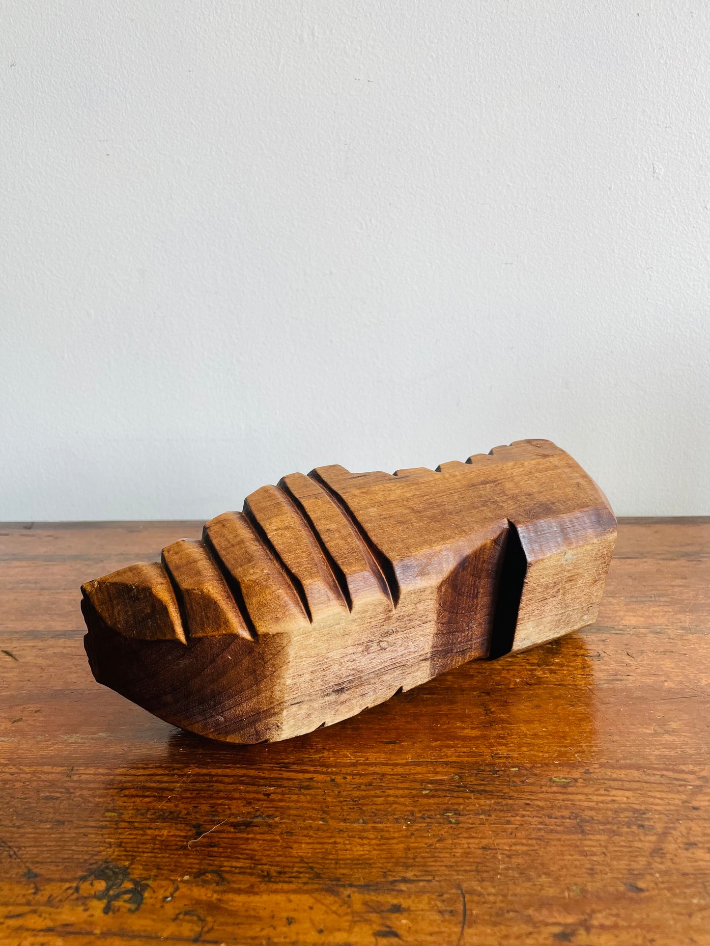 French Carved Wooden Shoe Brush Holder - Also Great for a Plant or Business Cards - Found in Dublin, Ireland