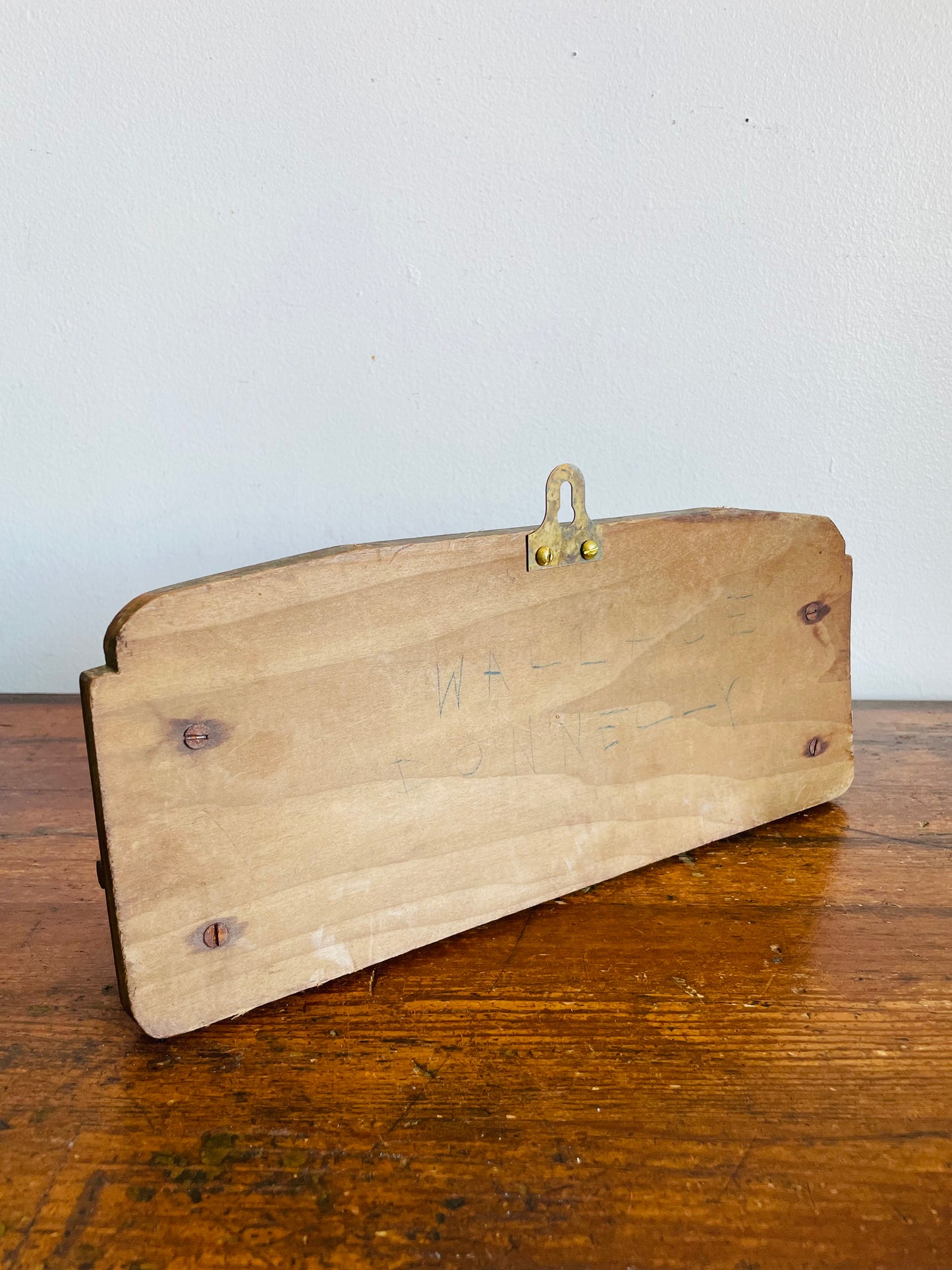 Vintage Handmade Carved Wood Kitchen Dishcloth or Hand Towel Rack - Could Also Hang Necklaces!