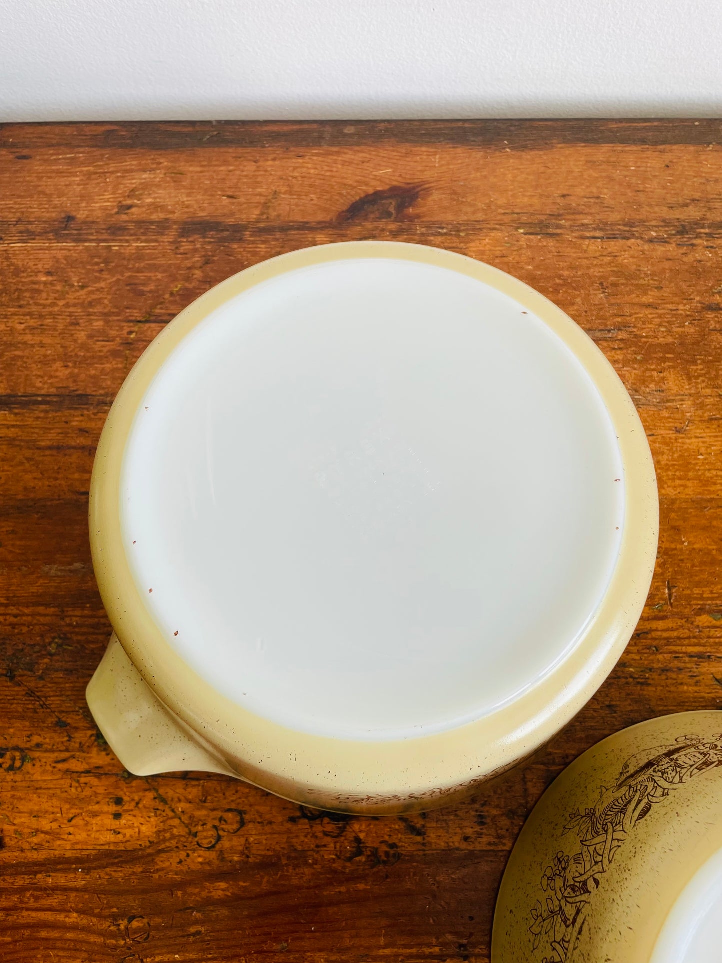 Vintage Pyrex 475-B & 474-B Mushroom Forest Fancies Casserole Mixing Bowl Dishes - Set of 2 - 2.5 & 1.5 Litres