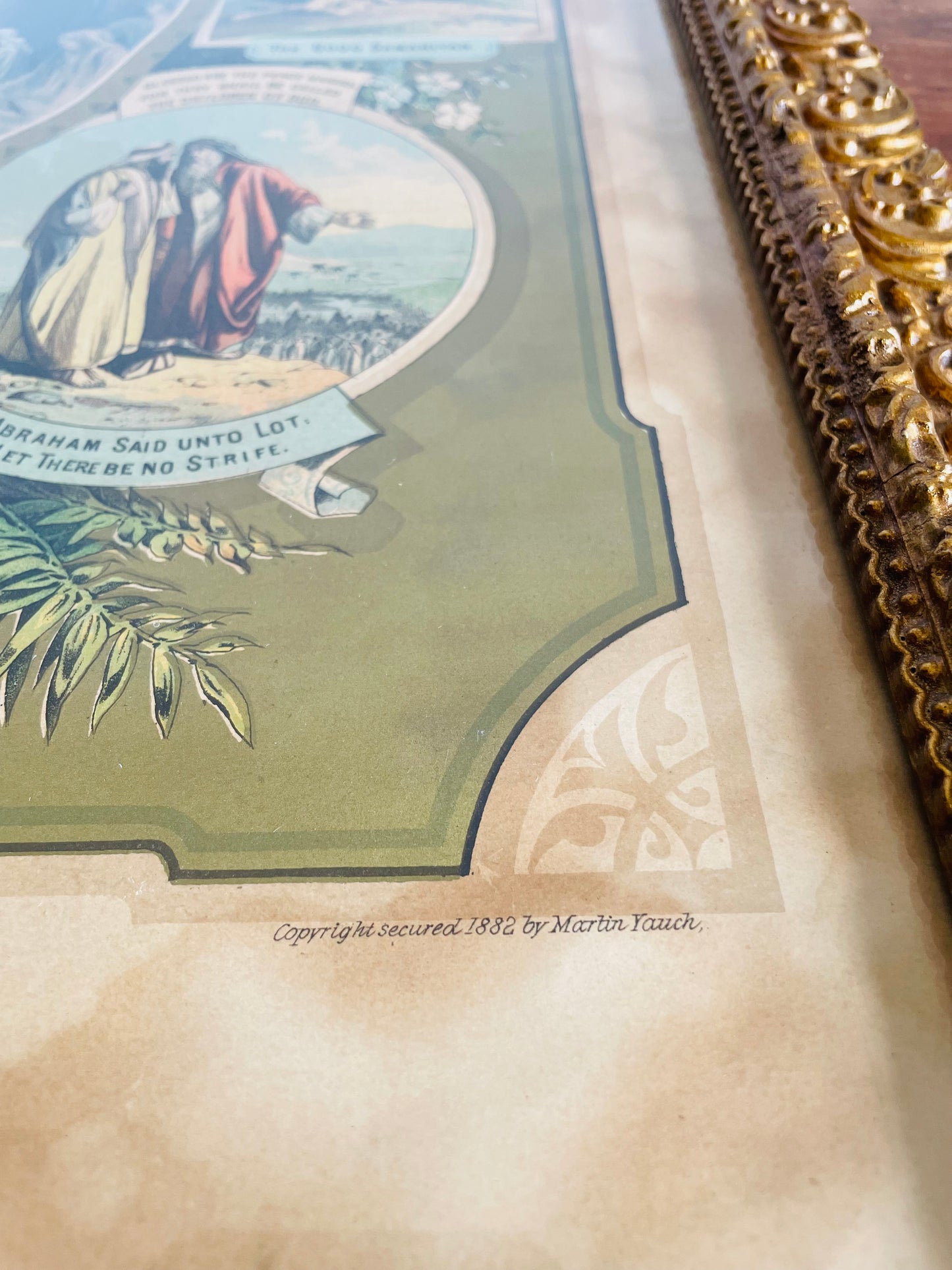 Antique 1800s The Beatitudes Chromolithograph with Bible Pictures Religious Print Picture by Martin Yauch (1882) - Found at Alberton Presbyterian Church - Once Owned by David Richardson from Ancaster, Ontario