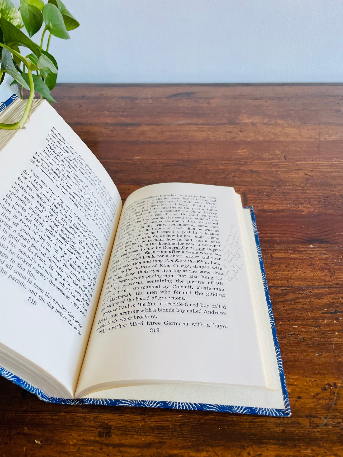 MacMillan Blue Hardcover Book Bundle - The Pearl by John Steinbeck (1958), Two Solitudes by Hugh MacLennan (1951), & The Mayor of Casterbridge by Thomas Hardy (1962)