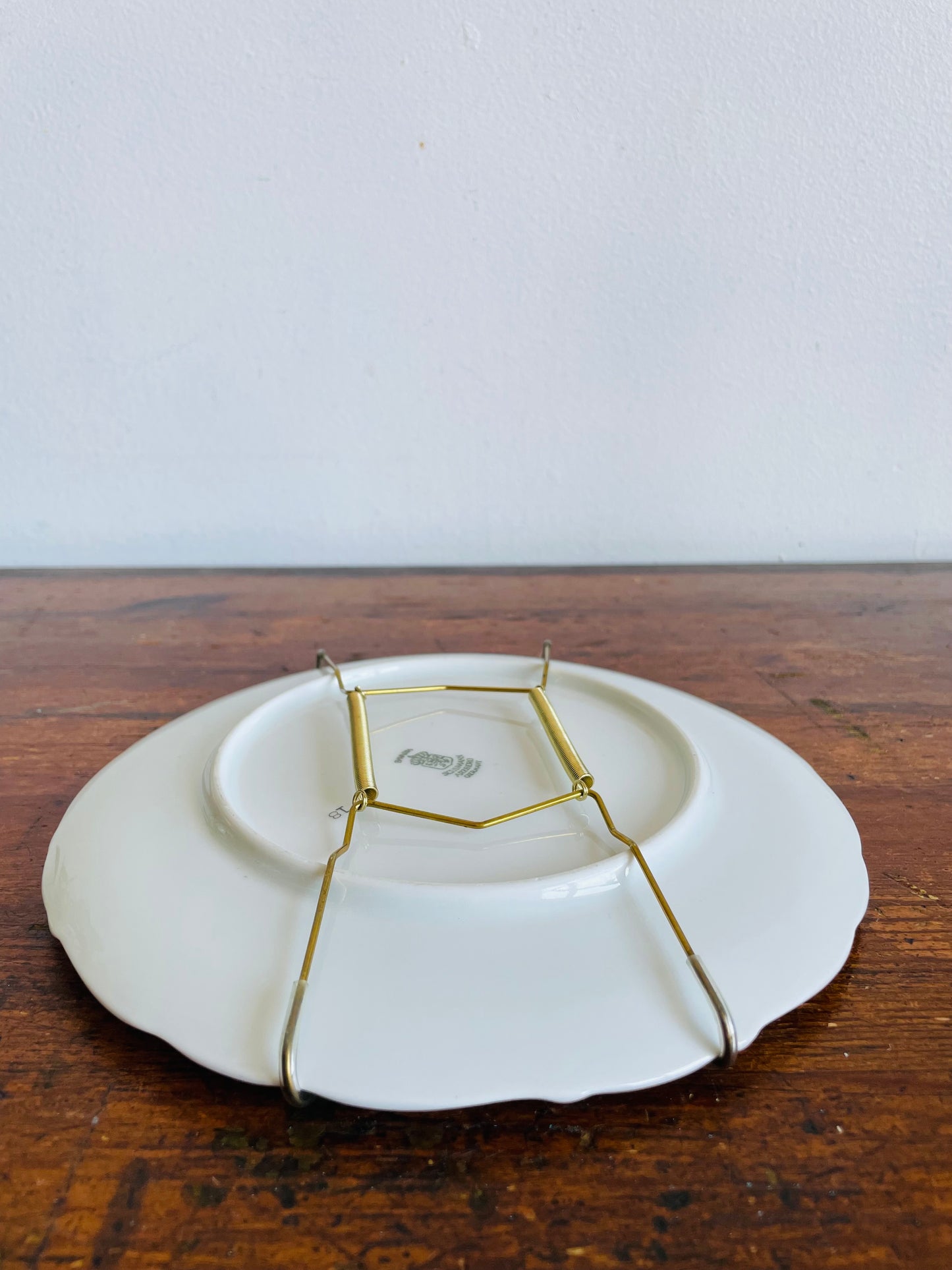 Vintage Bavaria Schumann Arzberg Germany Plate with Bird Design - Includes Wall Plate Hanger but Could Use Without