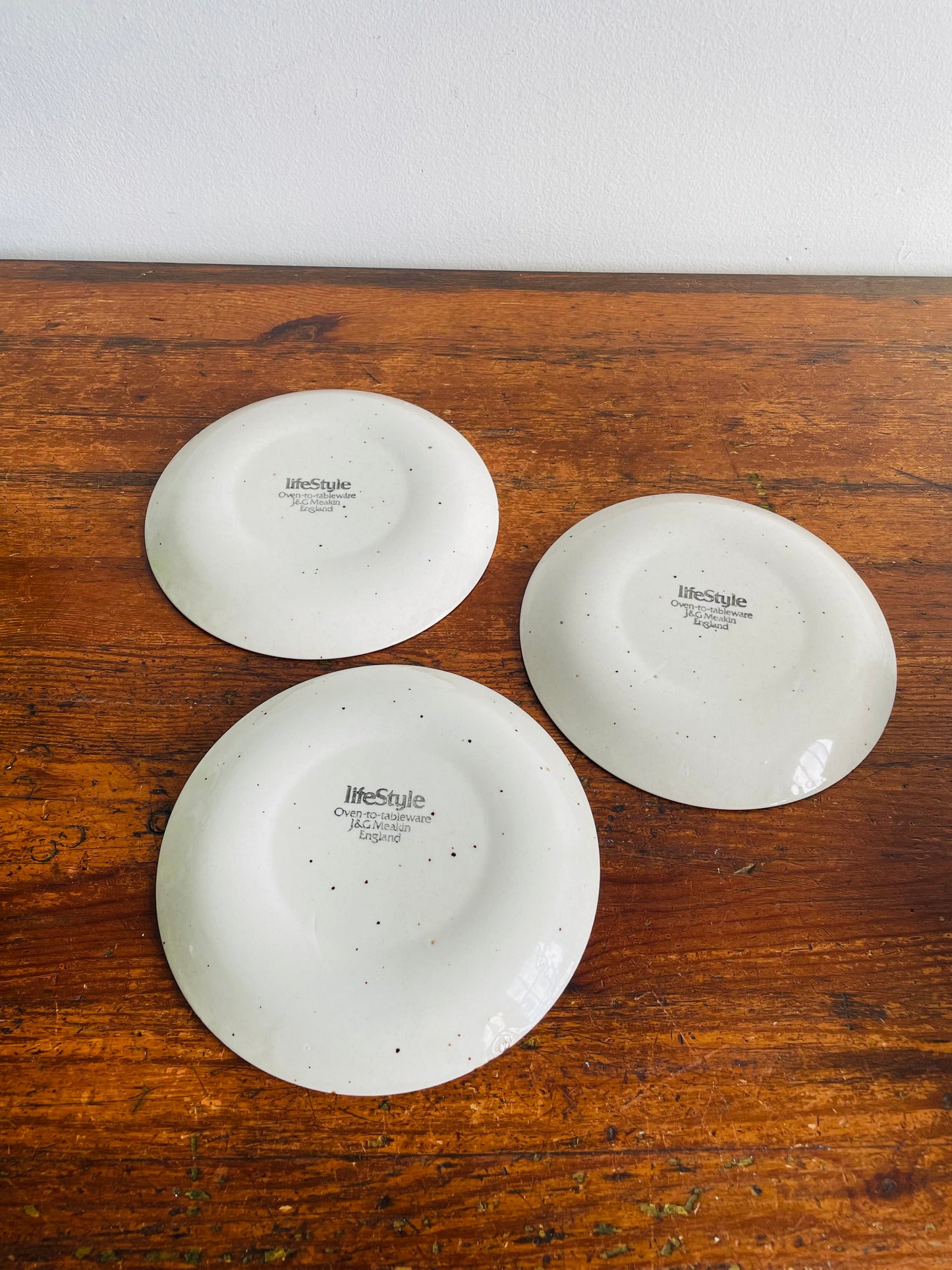 J & G Meakin Lifestyle Side Dish Plates - Set of 3 - Made in England