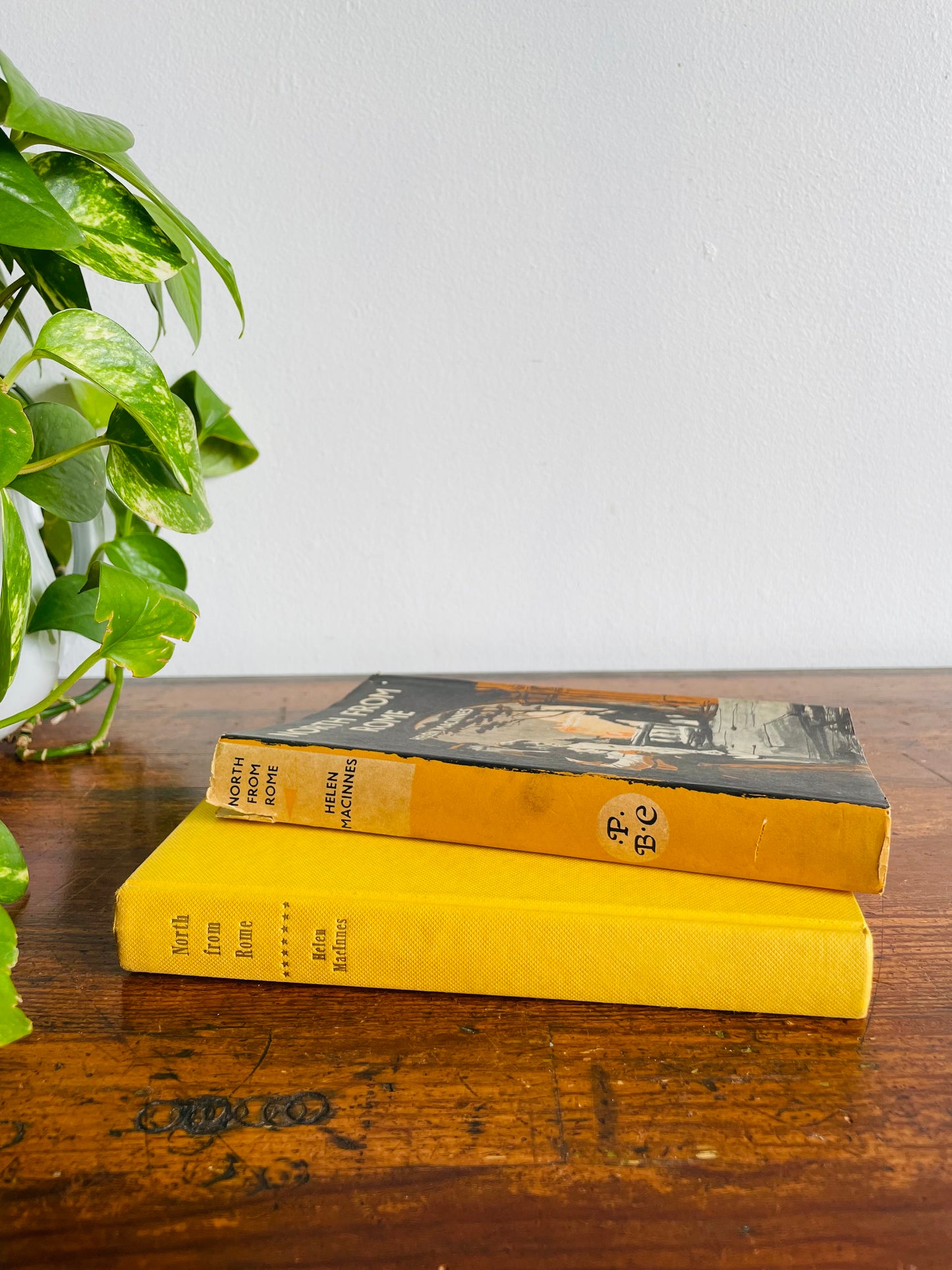 North From Rome by Helen MacInnes - Yellow Clothbound Hardcover Book (1958) - Secret Agent Cold War Thriller