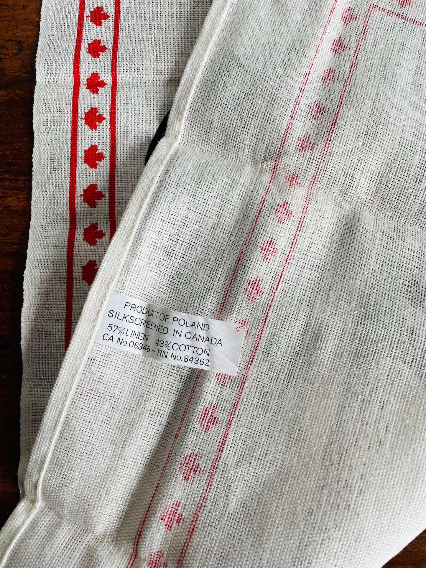 Brand New Vintage The Royal Canadian Mounted Police Linen & Cotton Blend Tea Towel - Skemo / Tony Paine - Silkscreened in Canada