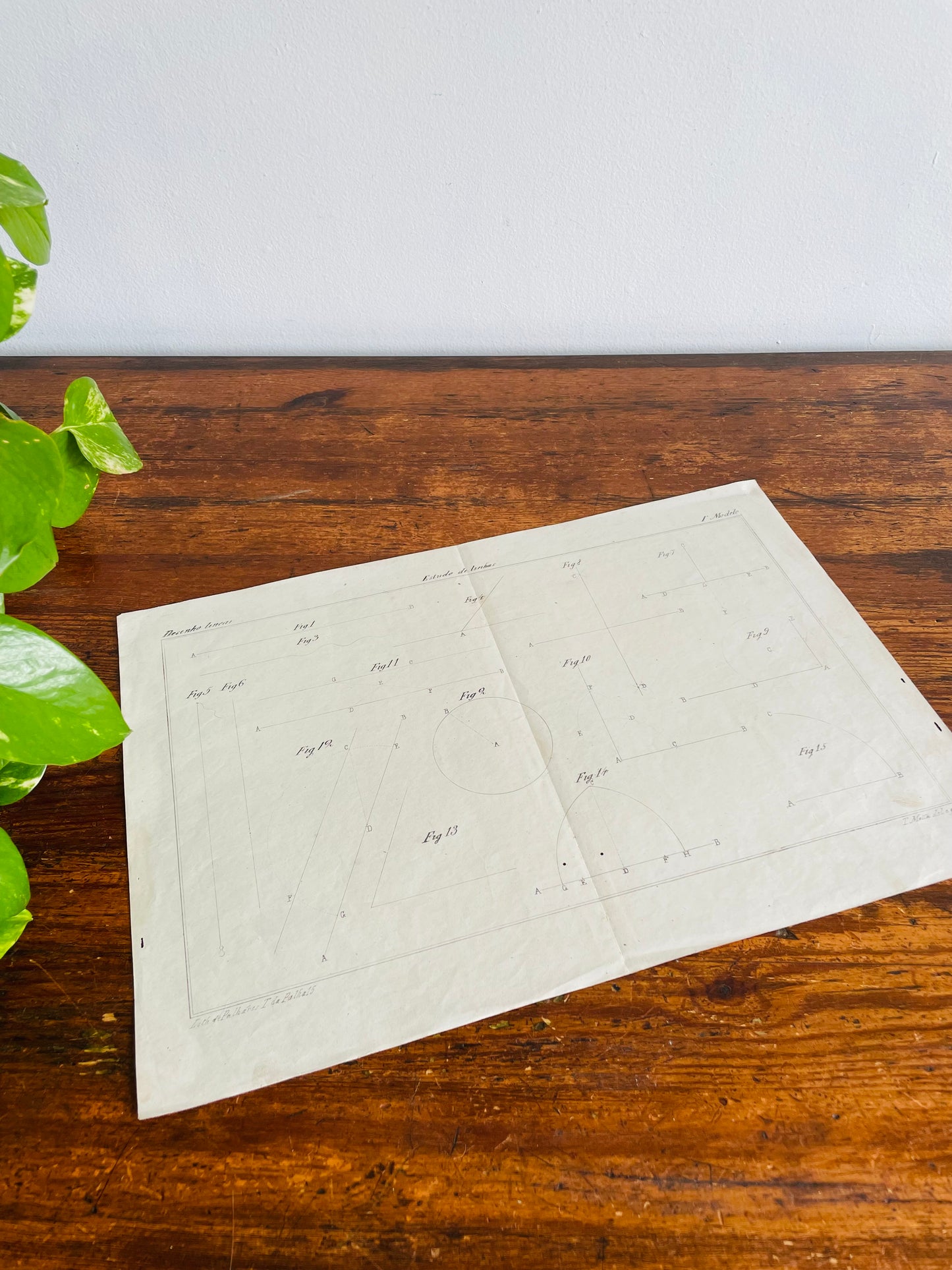 Antique Architecture Art Student Portfolio Drawing - The Study of Lines - Found in Lisbon, Portugal