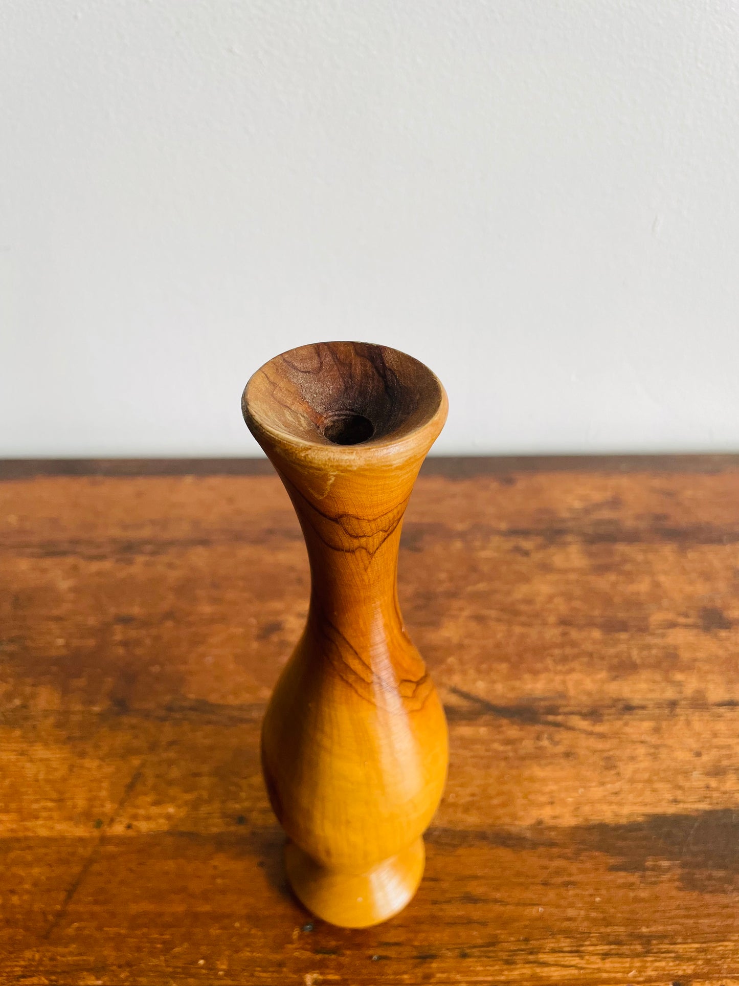 Beautifully Sculpted Wood Bud Vase