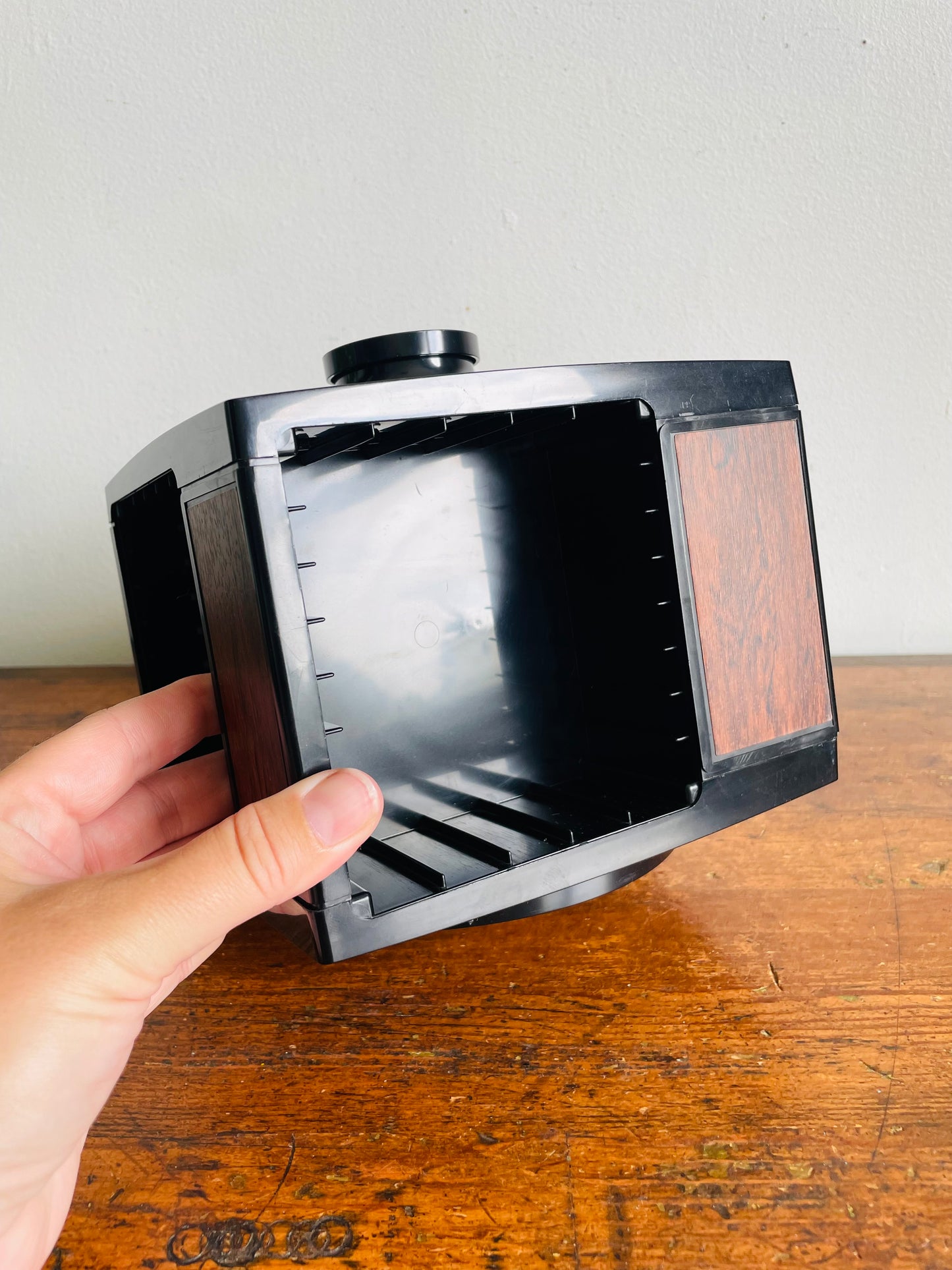 Vintage Dynasound Stow-a-Way Rotating Cassette Tape Storage Module Carousel - Holds Up to 20 Tapes - Spins Lazy Susan Style