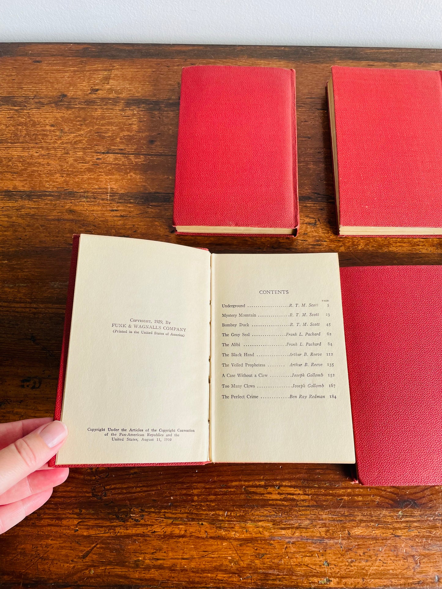 The World's Best 100 Detective Stories (1929) - Bundle of 7 Hardcover Books - Editor in Chief Eugene Thwing - Volumes 1, 2, 3, 5, 6, 8, 10