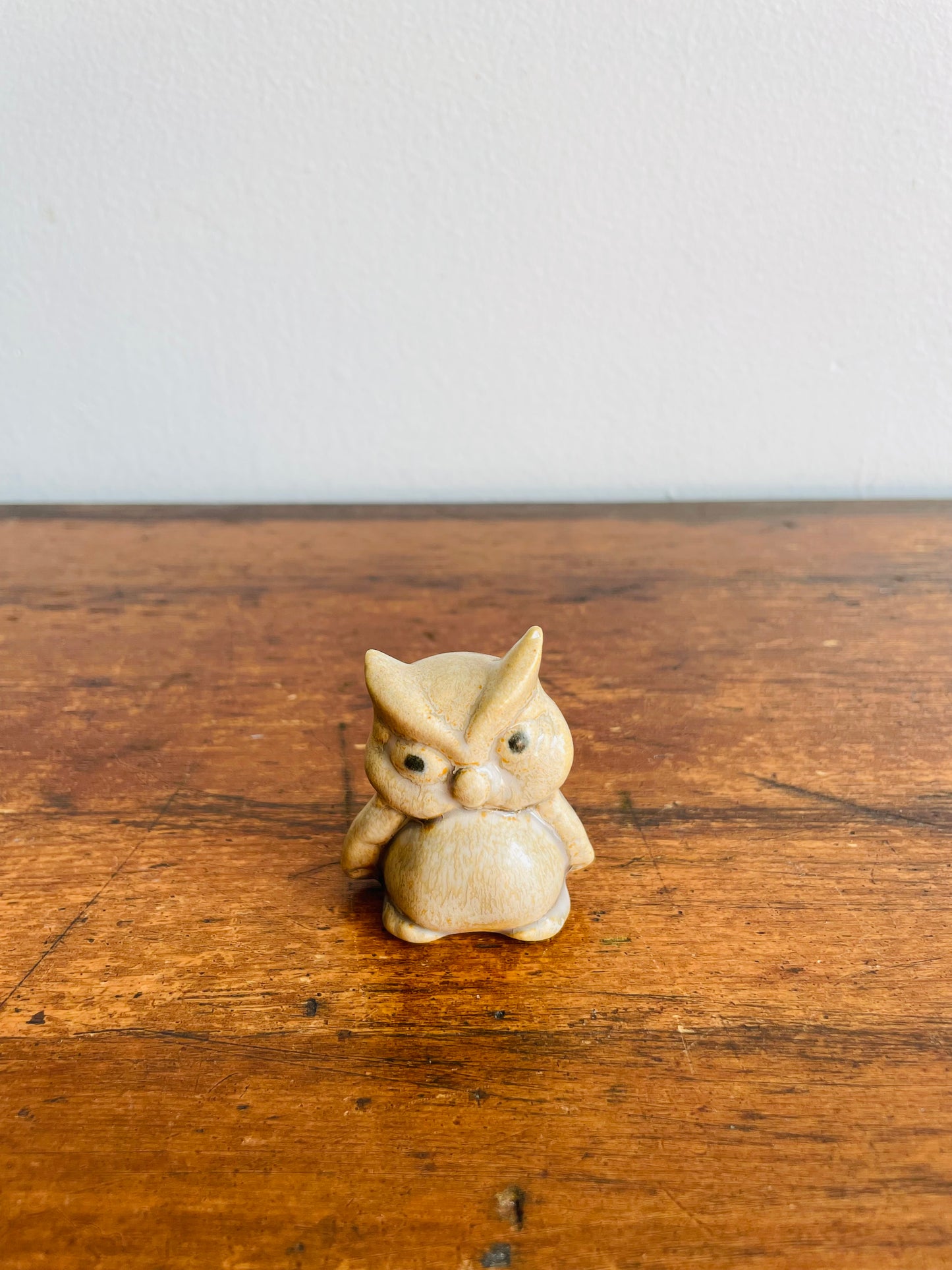 Mini Glazed Owl Figurine - Ting Things Hand Crafted in Canada