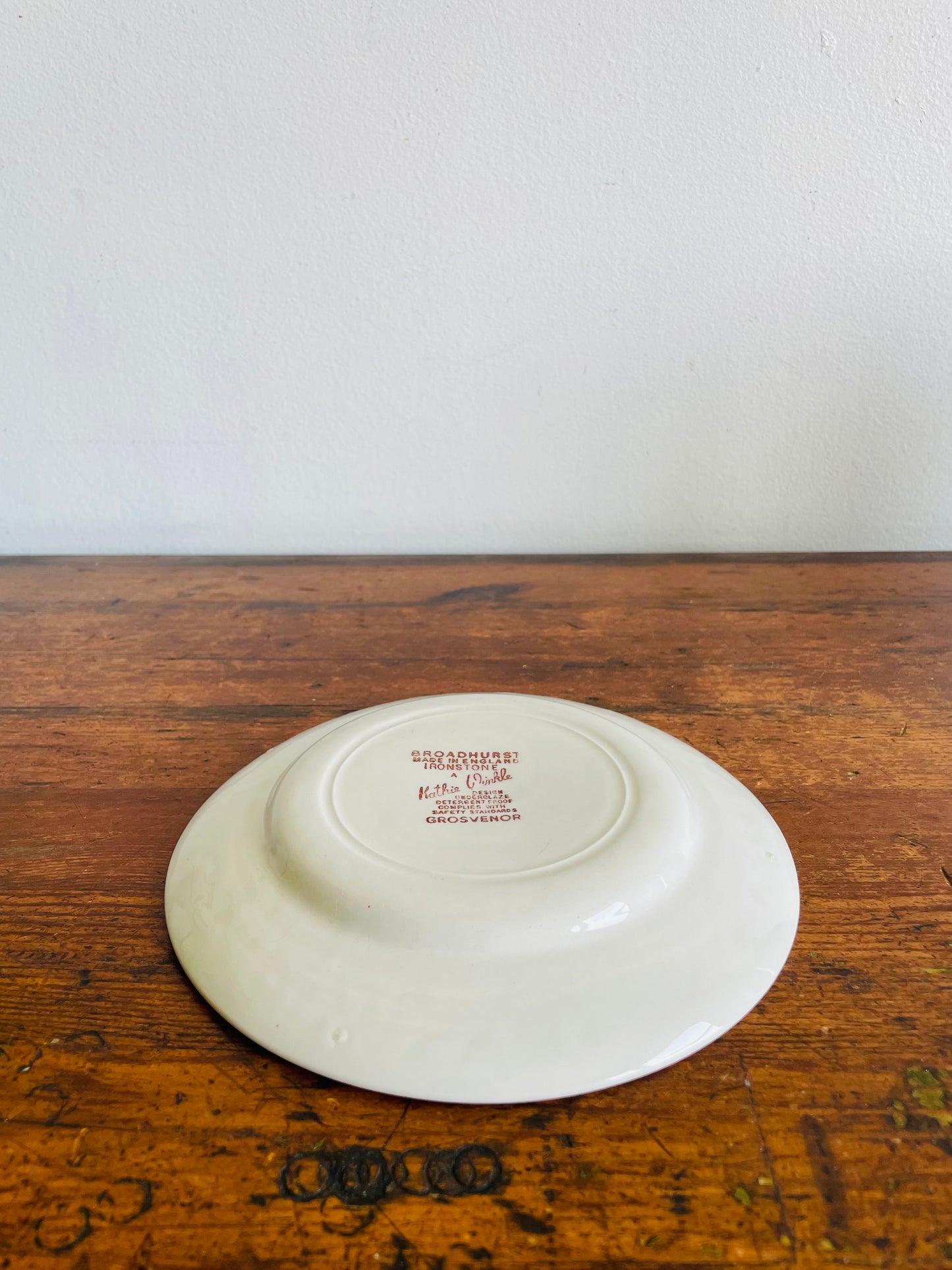 Broadhurst English Ironstone Side Dish Plate - Kathie Winkle Grosvenor Flower Pattern - Found in Killarney, Ireland