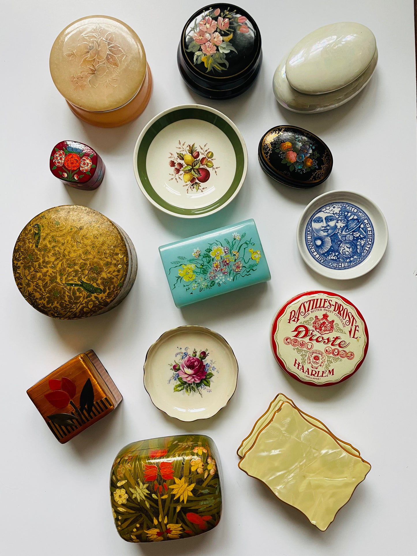 Crown Ducal Norvic Citrus Pattern Shallow Bowl Trinket Dish with Fruit Design - Made in England