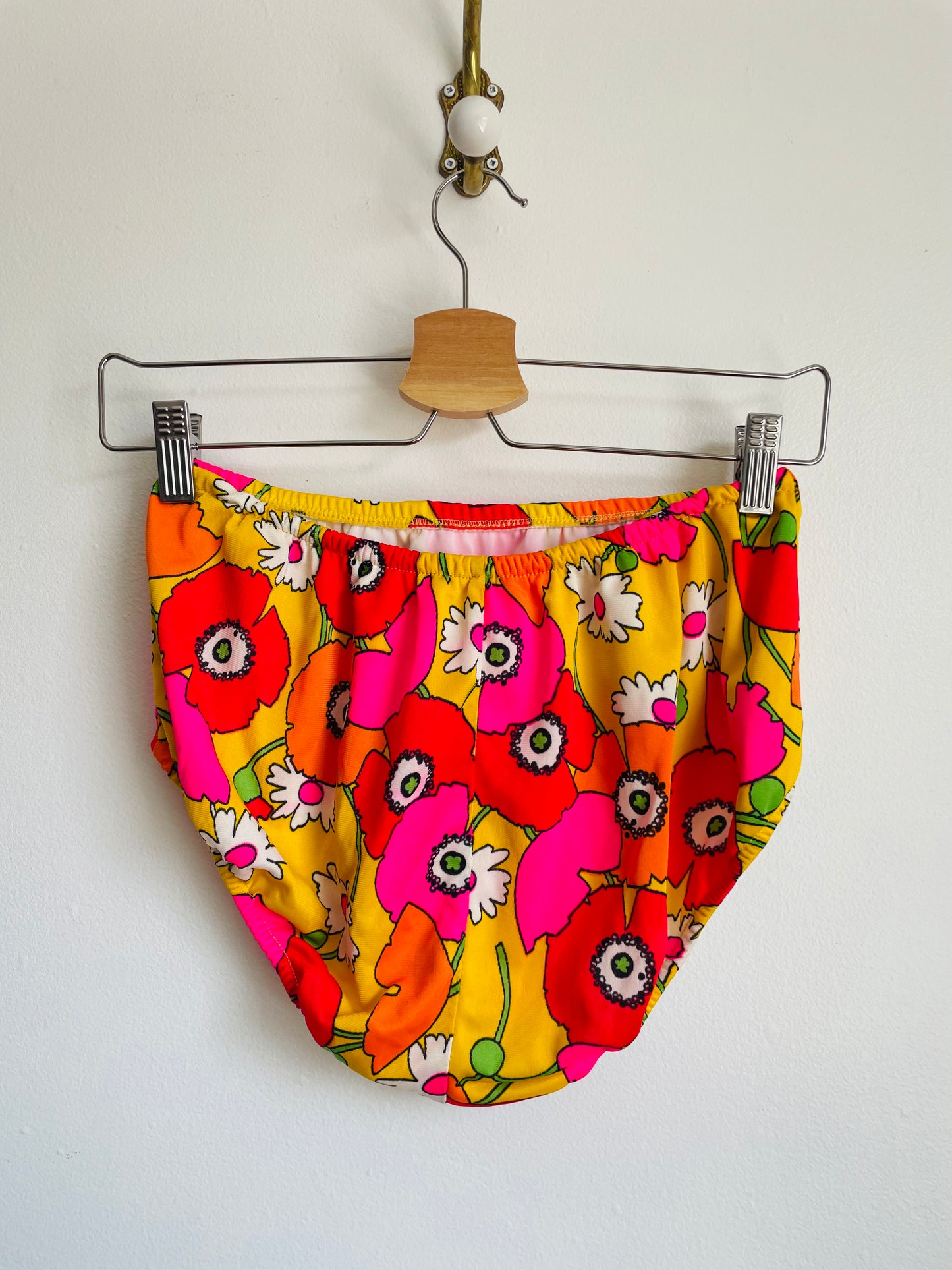 Groovy Sears Junior Bazaar Two Piece Sun Lounge Set or Swimsuit with Bright Flower Pattern - Wear Separately or Together - Bottoms & Tank Top - Please Read