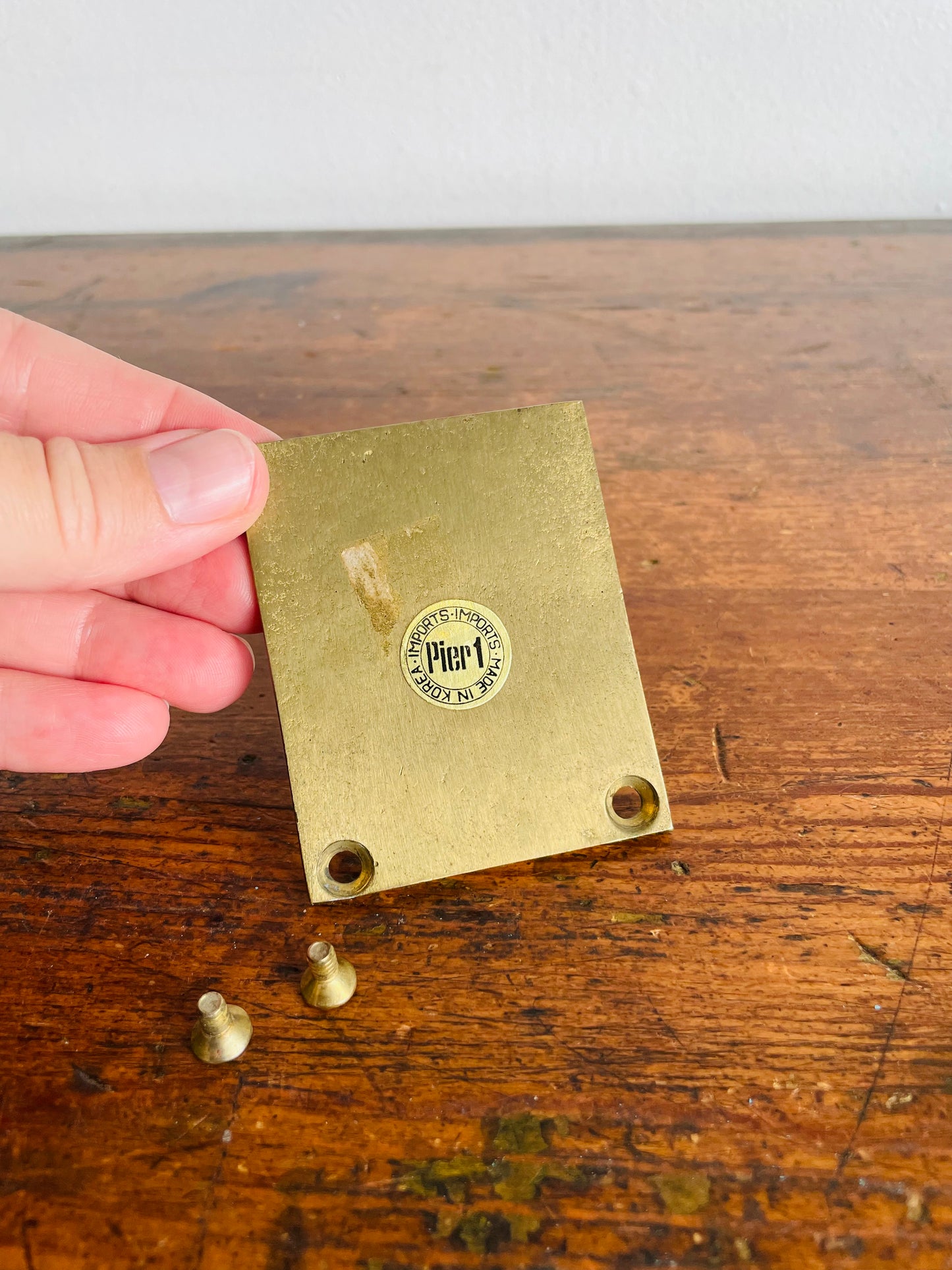 Vintage Brass Clam Shell Seashell - Pier 1 Imports - Made in Korea - Includes Screws & Ledge - Might Originally Be A Bookend?