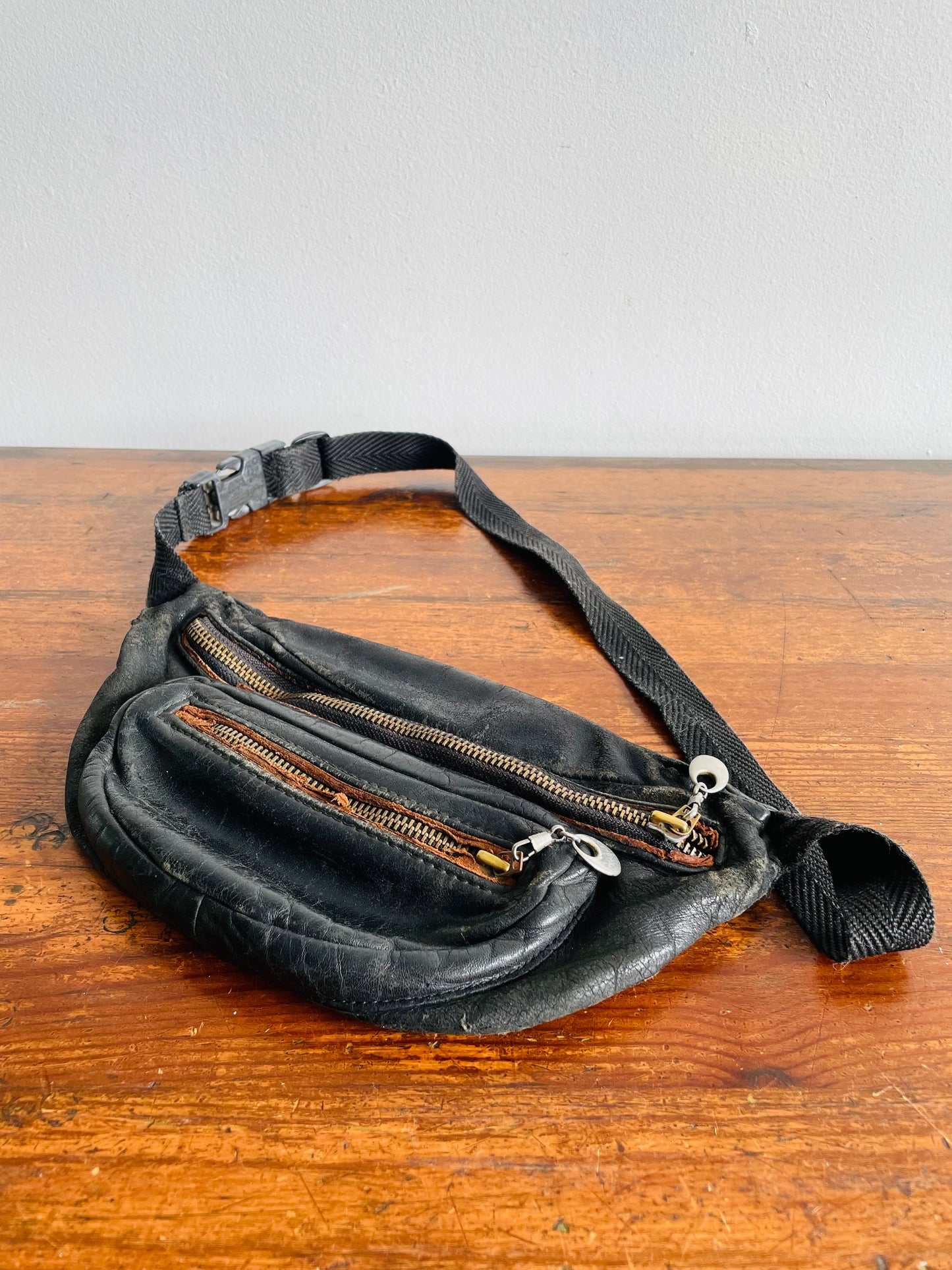Belt Waist Pouch with Zippered Compartments - Made in Canada