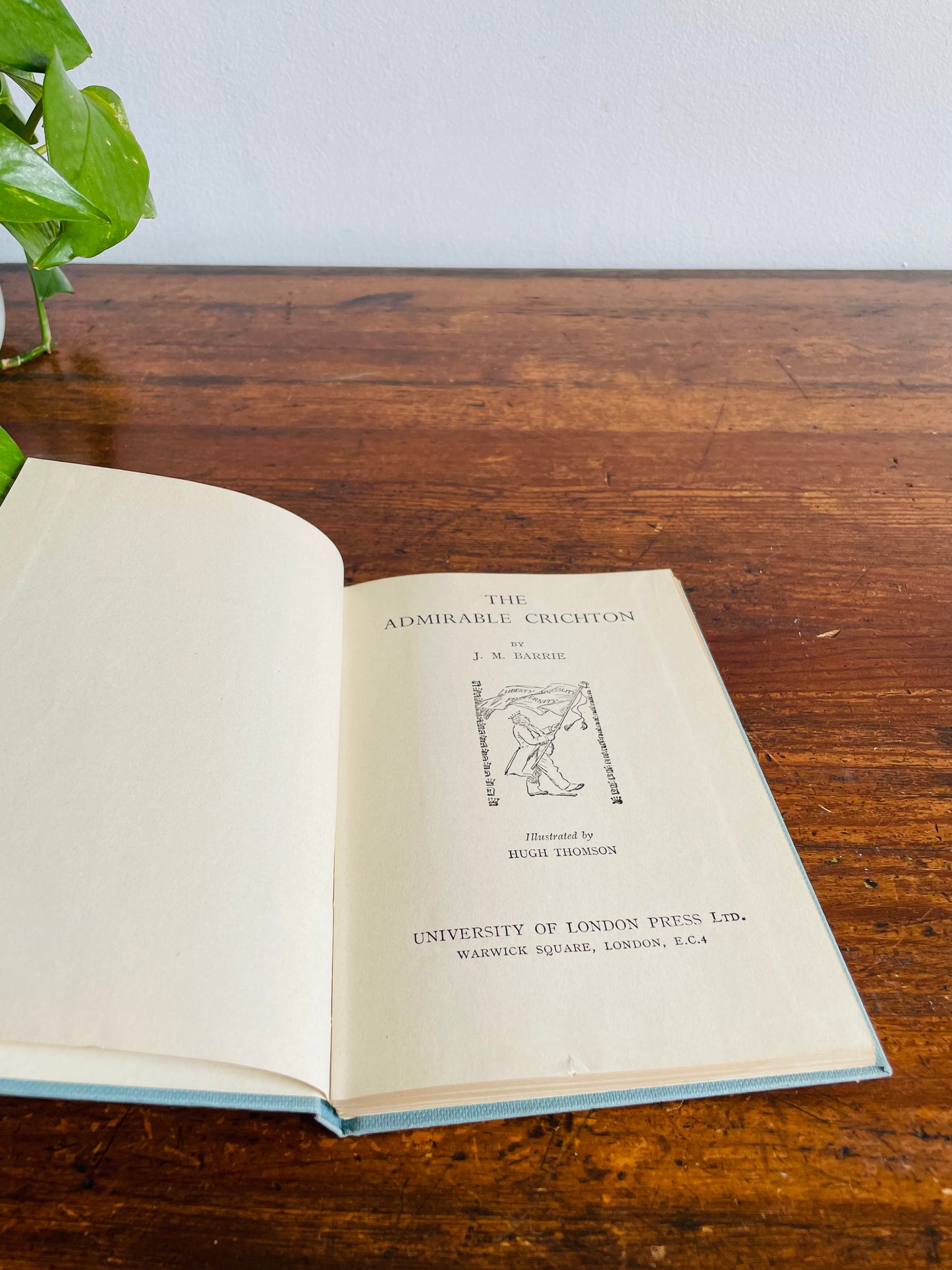 The Admirable Crighton by J. M. Barrie Clothbound Hardcover Book (1958) - Shipwreck Comedy Play