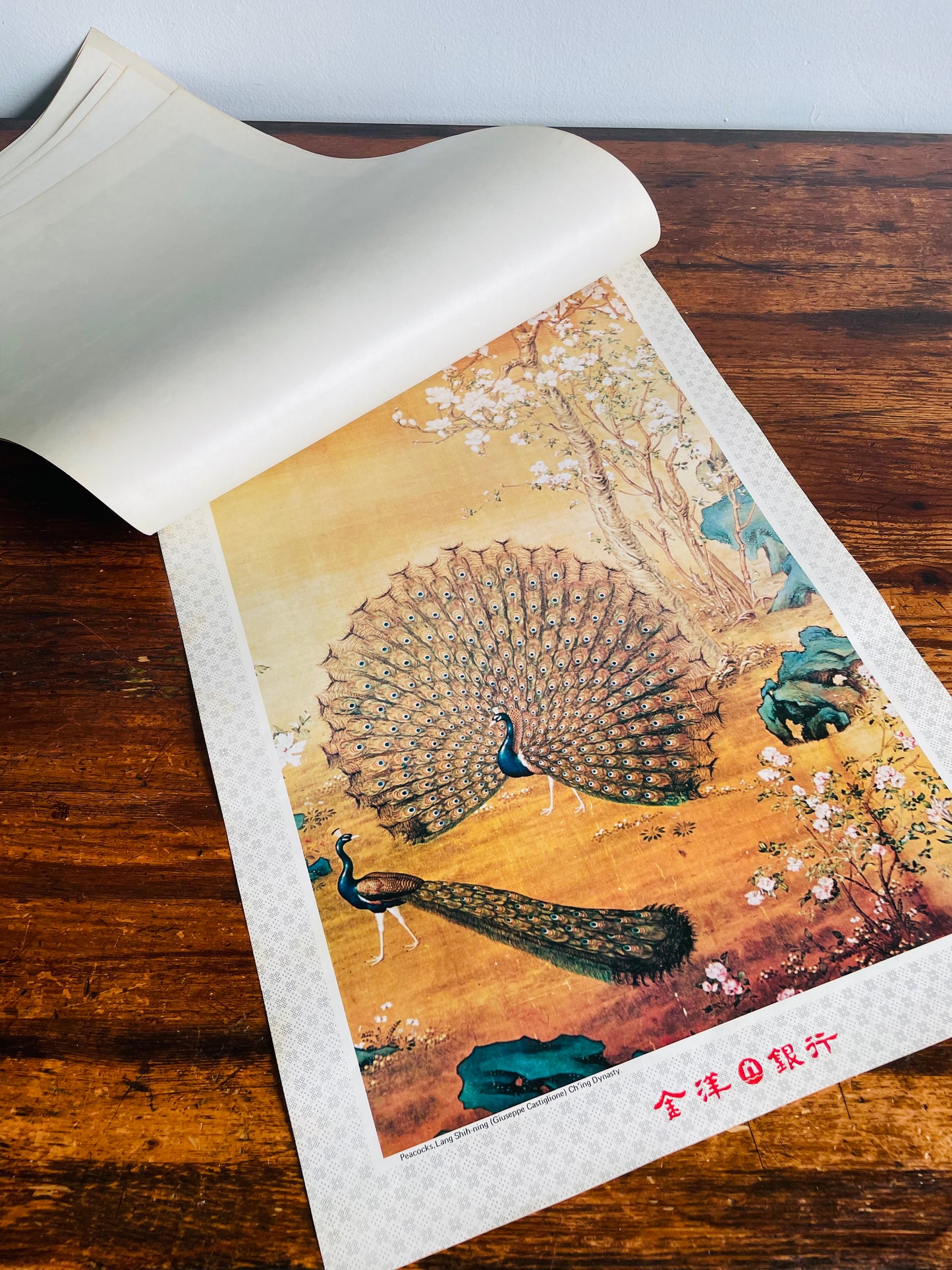 Collection of 6 Chinese Art Posters Ready to Frame - Flowers, Birds, Peacocks, Gardens, Deer, Etc.