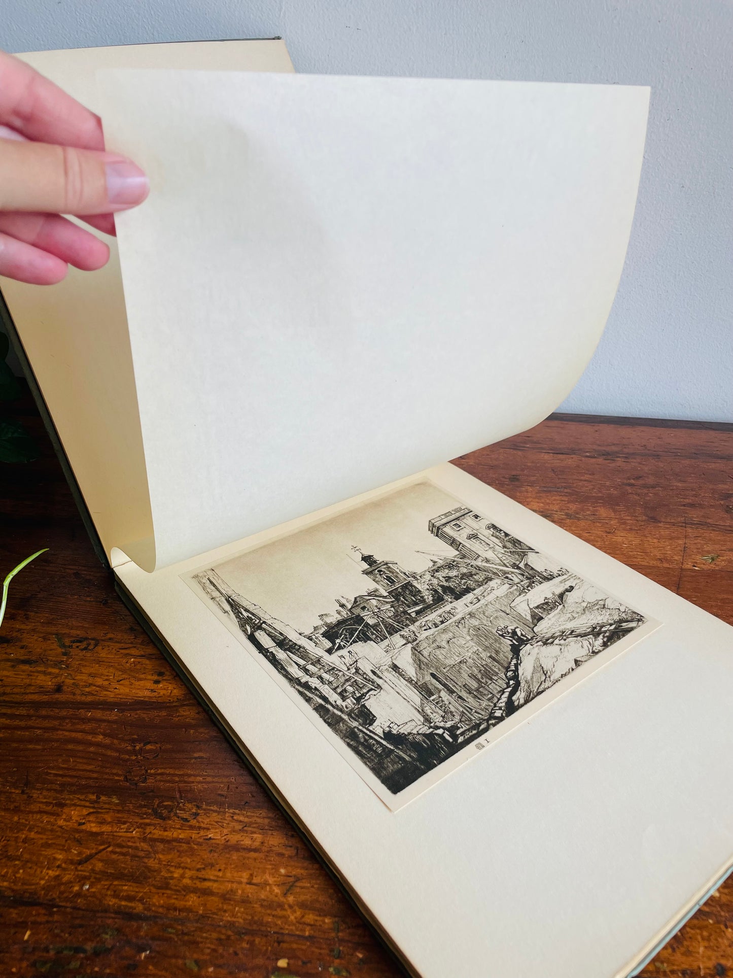 Modern Masters of Etching #18 H. Rushbury Hardcover Art Book (1928) - Great Prints for Framing!