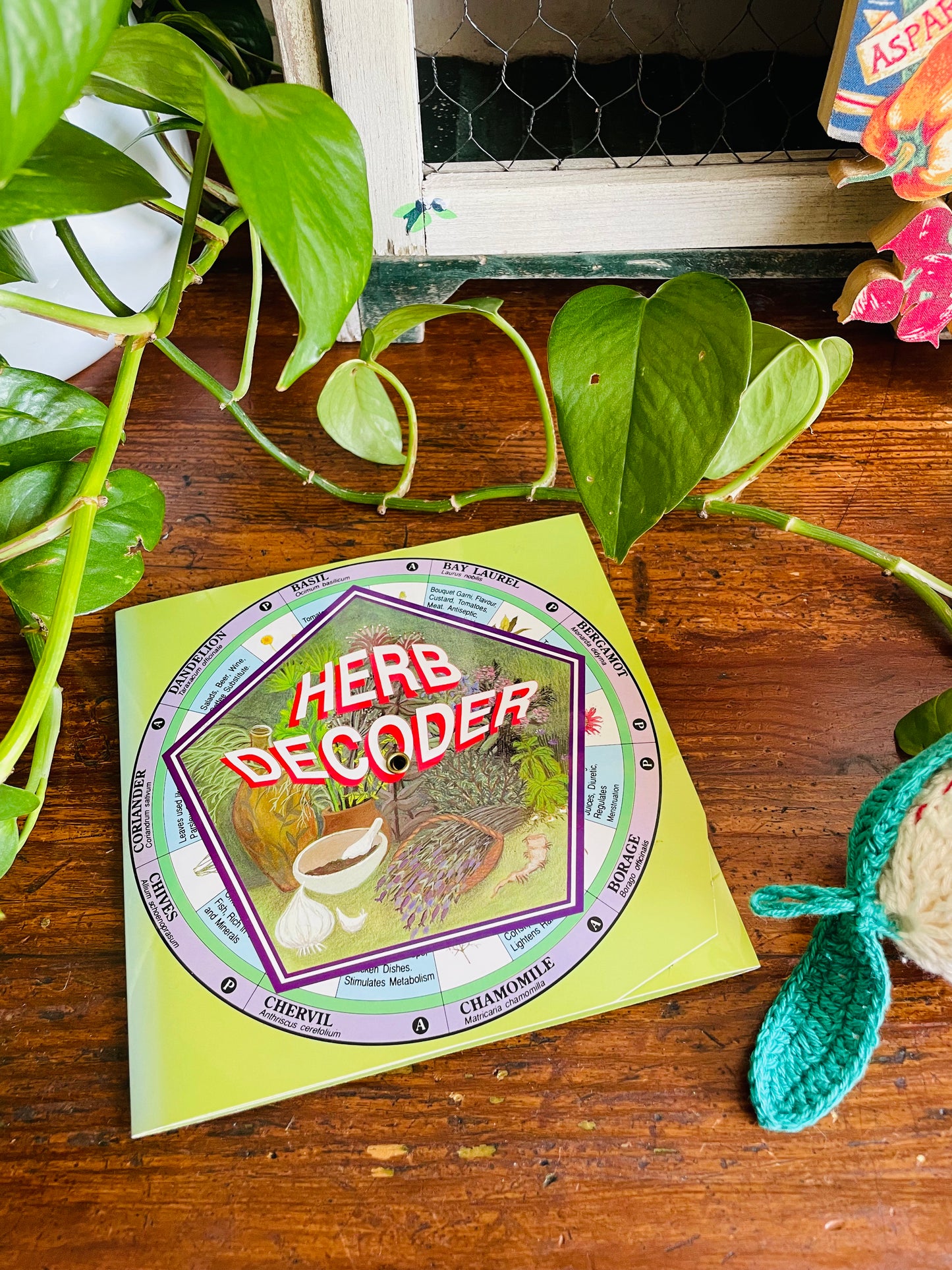 Herb Decoder by Dynamo House Melbourne Australia (1998) - 36 Herbs & Rotating Wheels with Information