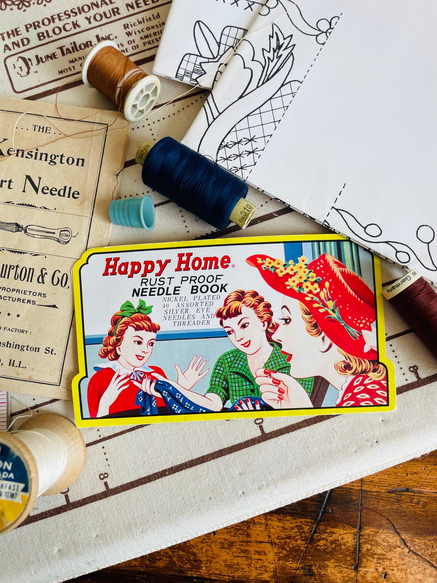 1950s Happy Home Rust Proof Needle Book - Made in Japan