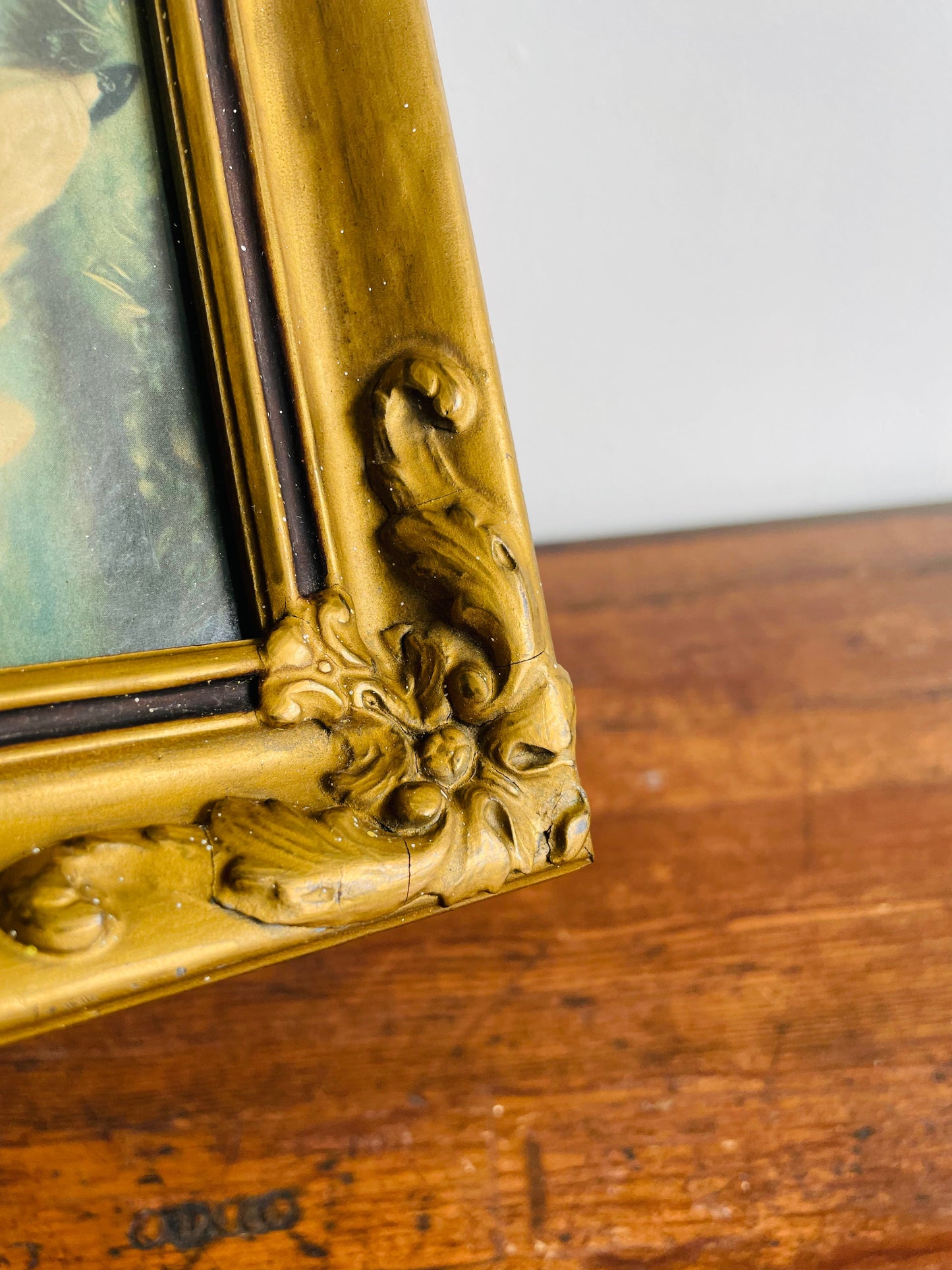Sarah Barrett Moulton: Pinkie Framed Print by Thomas Lawrence in Ornate Gold Wood Frame
