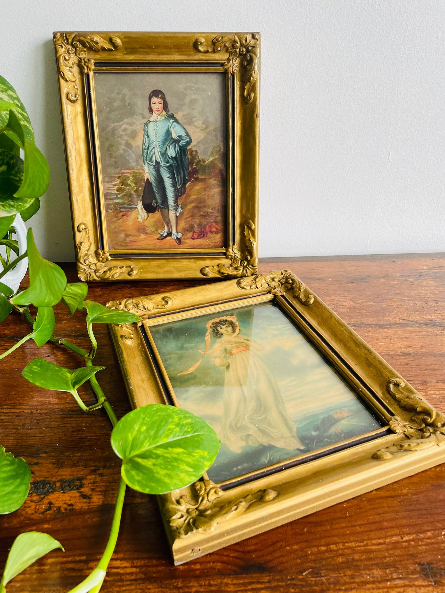 Sarah Barrett Moulton: Pinkie Framed Print by Thomas Lawrence in Ornate Gold Wood Frame