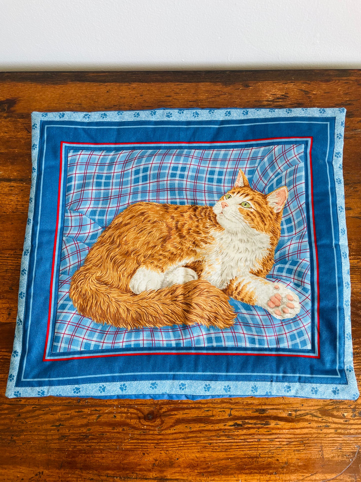 Orange & White Cat Pillowcase Cushion Cover