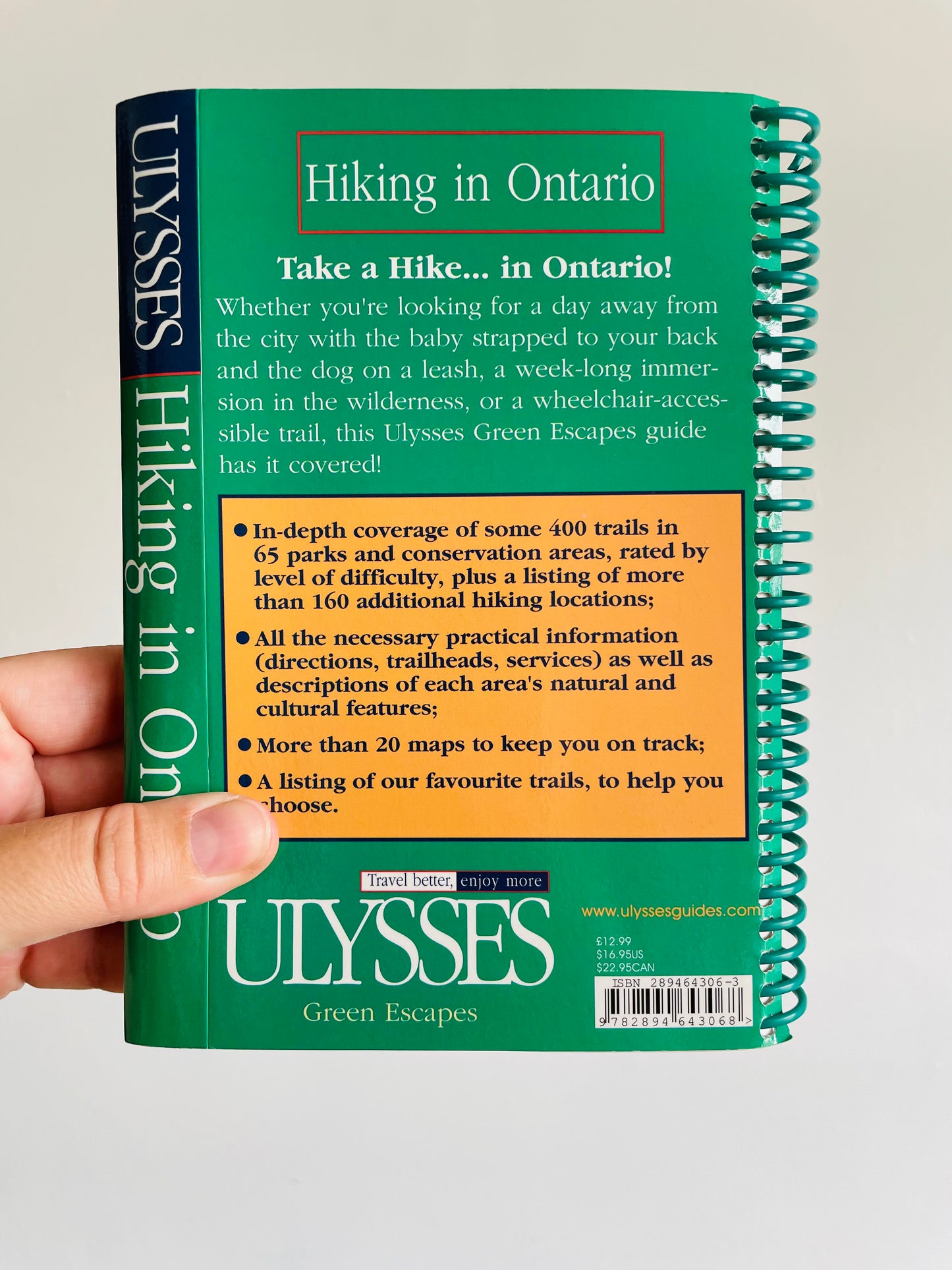 Ulysses Hiking in Ontario Spiral-Bound Guidebook by Tracey Arial (2001)