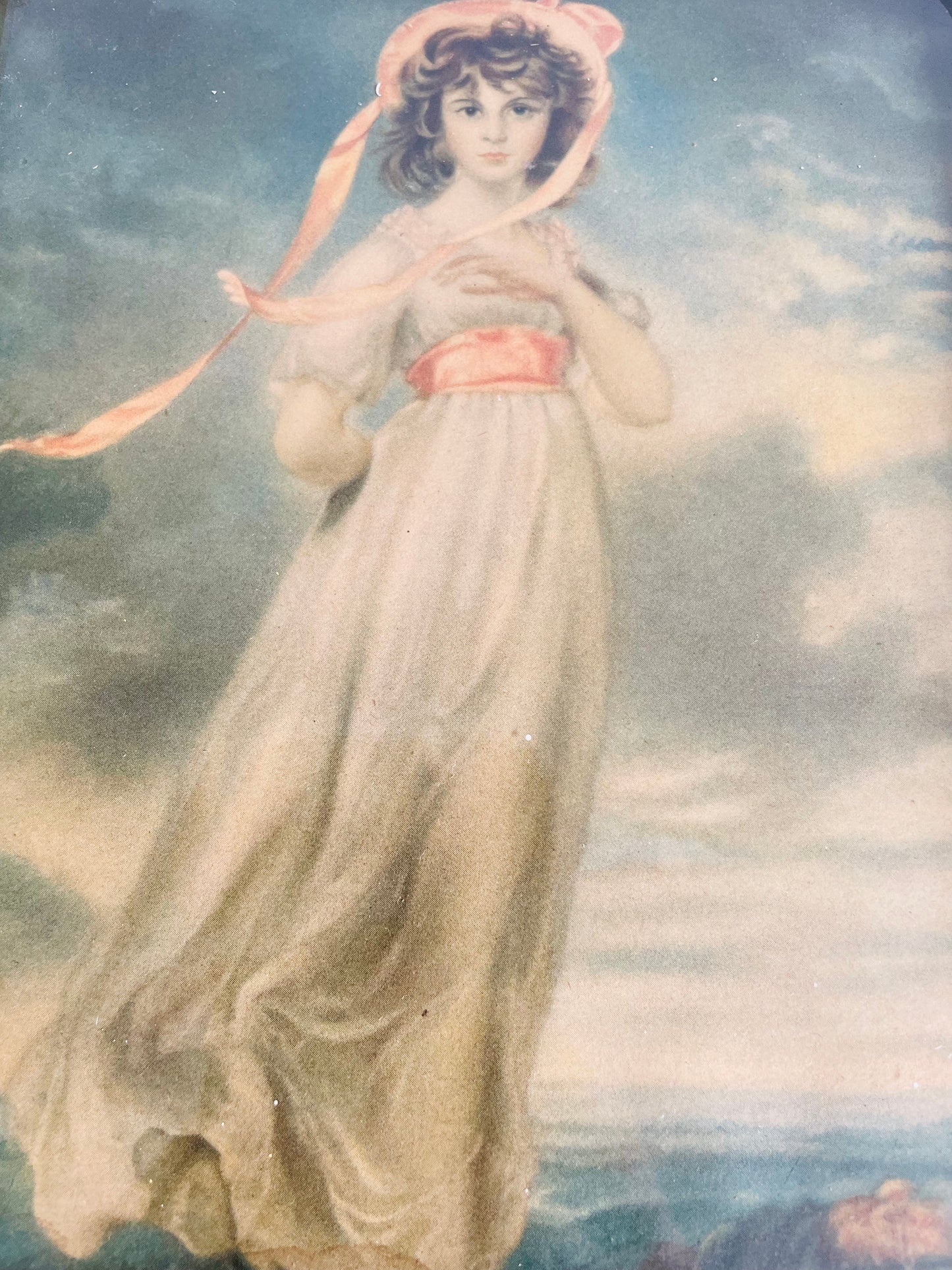 Sarah Barrett Moulton: Pinkie Framed Print by Thomas Lawrence in Ornate Gold Wood Frame