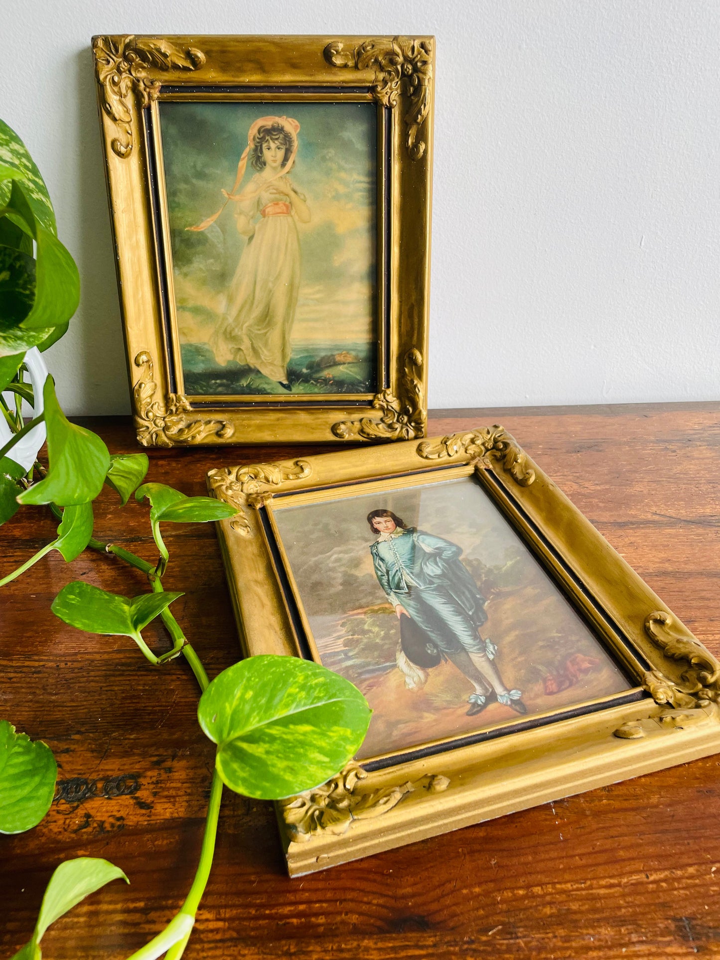Sarah Barrett Moulton: Pinkie Framed Print by Thomas Lawrence in Ornate Gold Wood Frame