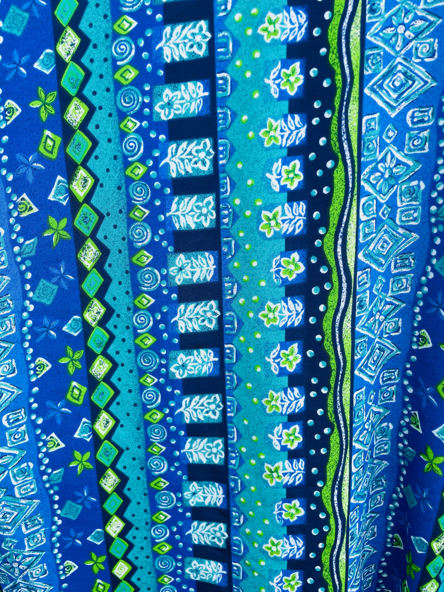 Vintage Huntington Ridge Plus Brand Blue & Green Pattern Dress