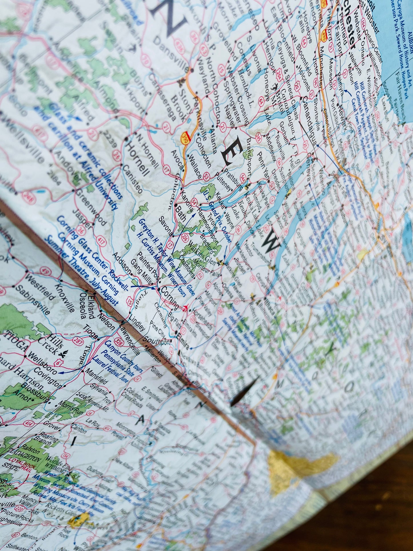 1978 National Geographic Close-Up USA Map - New York, New Jersey, Pennsylvania