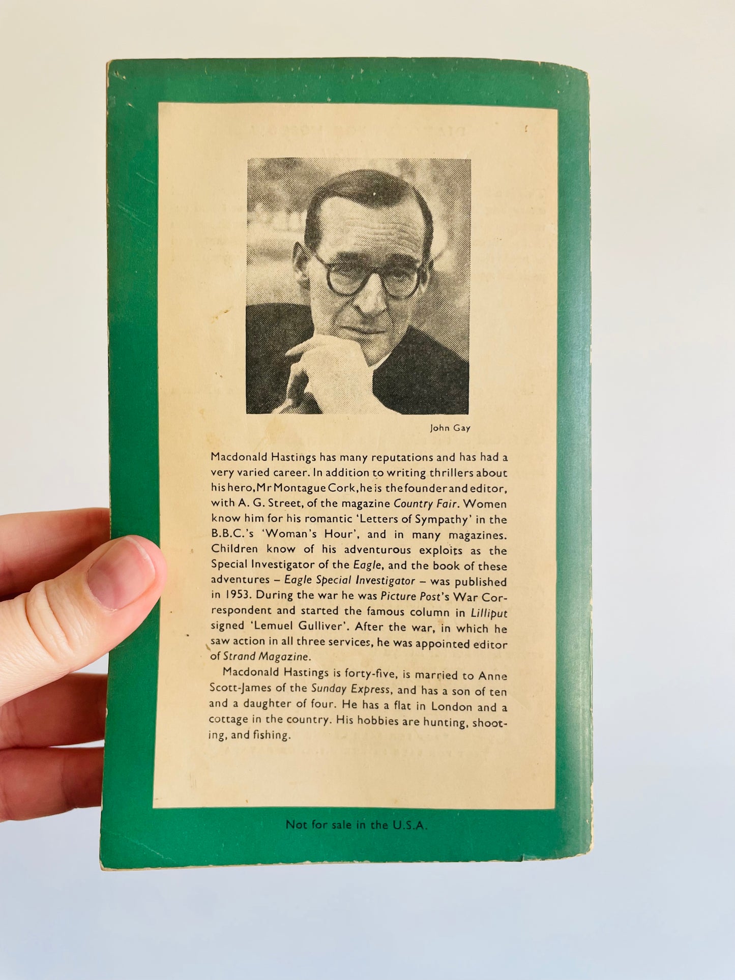 Cork on the Water - Macdonald Hastings (1956) Paperback Book