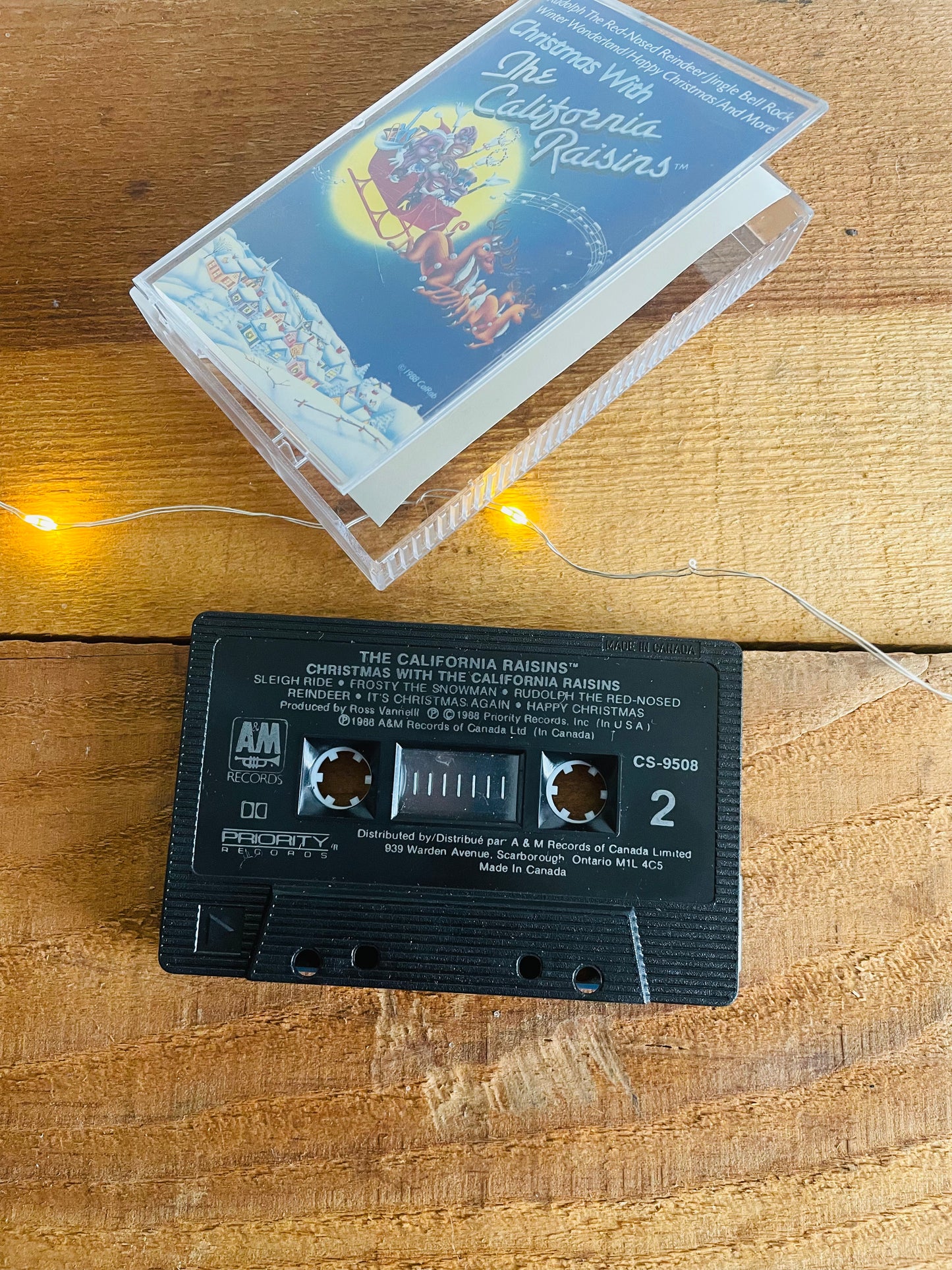 Christmas With the California Raisins Cassette Tape (1988)