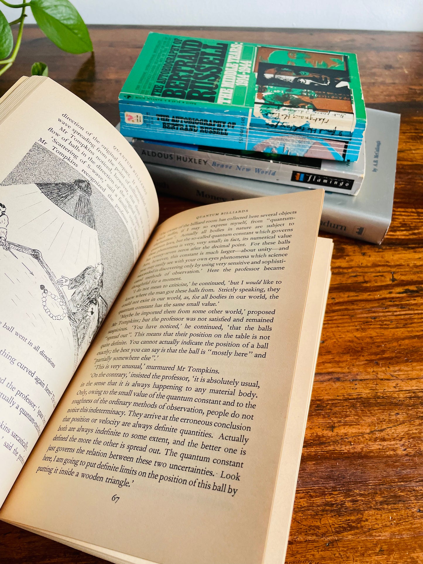Science, Math & Money Vintage Book Bundle - Huxley, Bertrand Russell, Mr. Tomkins, Money