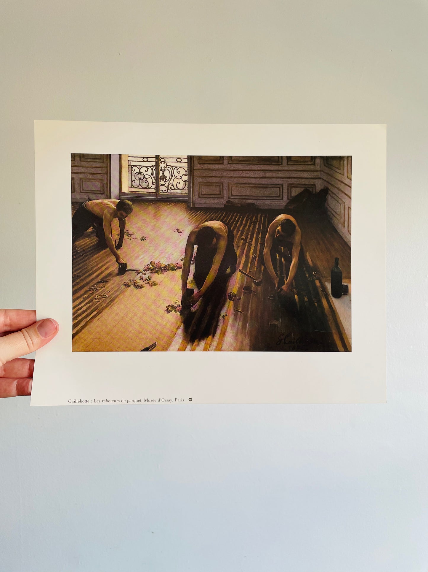 Gustave Caillebotte 'Les Raboteurs de Parquet' Poster Print - 9.5" by 11.75"