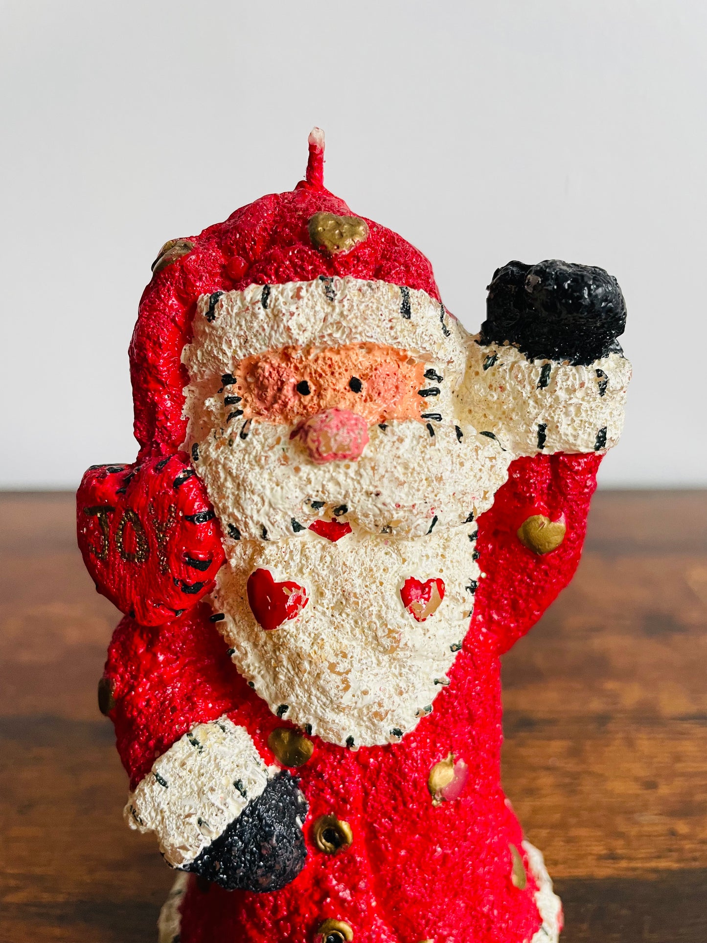 Brand New Vintage Waving Santa Candle - Never Burned
