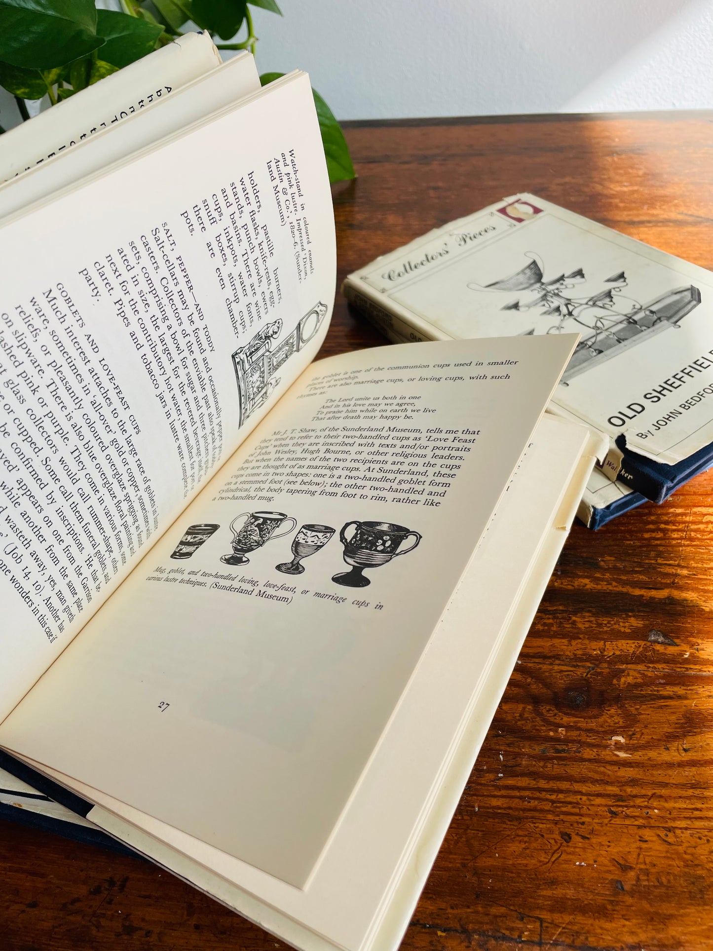 Collector's Pieces Vintage Book Bundle - Lustre, Silhouettes, Delftware, Staffordshire, Sheffield