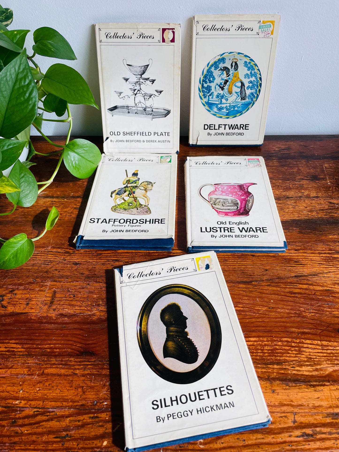 Collector's Pieces Vintage Book Bundle - Lustre, Silhouettes, Delftware, Staffordshire, Sheffield