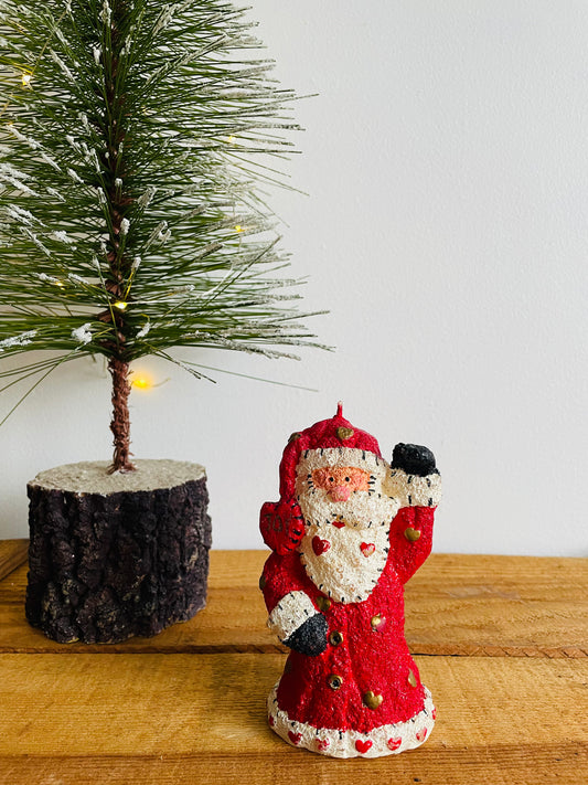 Brand New Vintage Waving Santa Candle - Never Burned