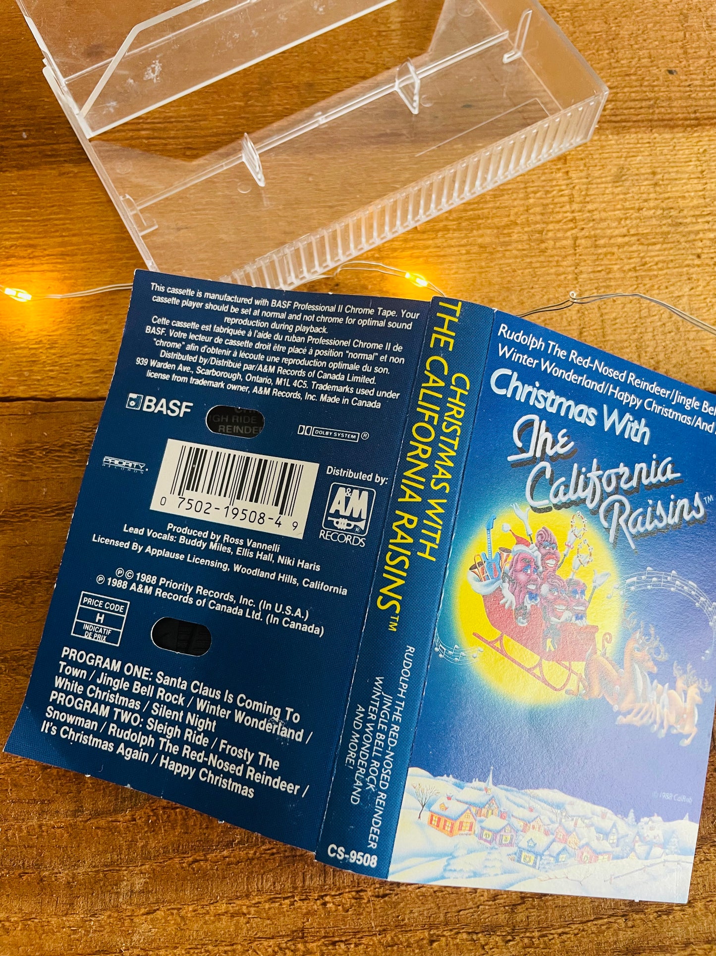 Christmas With the California Raisins Cassette Tape (1988)