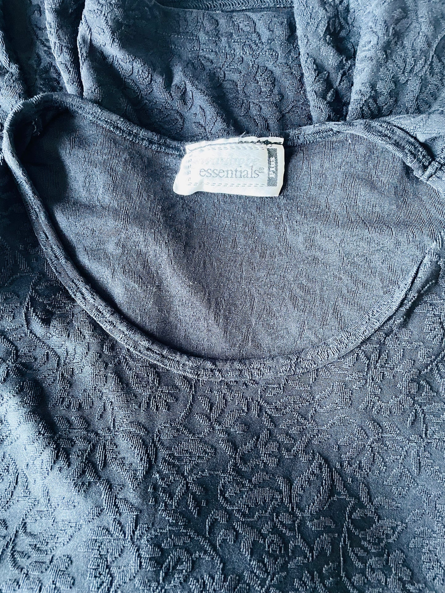 Vintage Wardrobe Essentials Plus Black T-Shirt with Floral Design