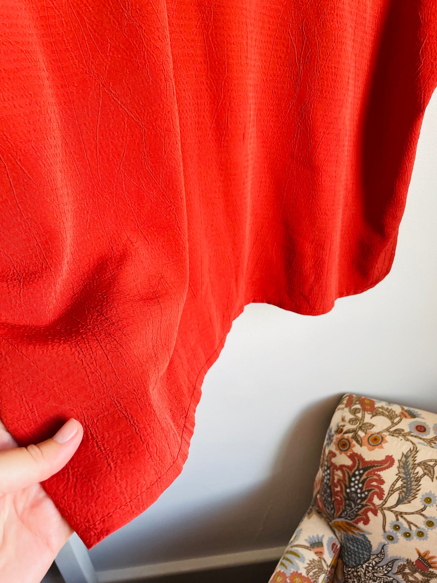 Vintage IMAGE Brand Rust Red Button Up Sleeveless Top with Dagger Collar - Size 3x