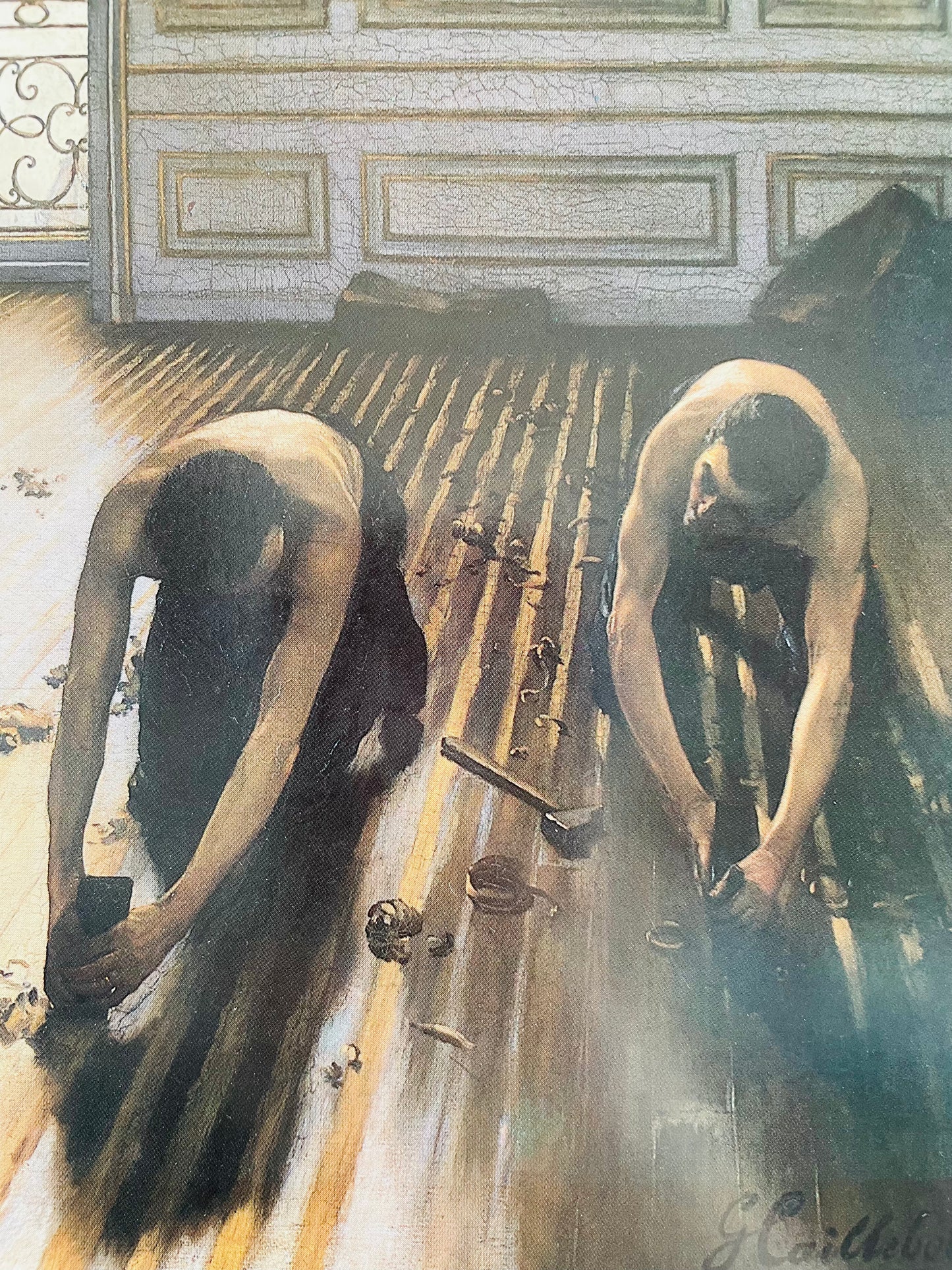 Gustave Caillebotte 'Les Raboteurs de Parquet' Poster Print - 9.5" by 11.75"
