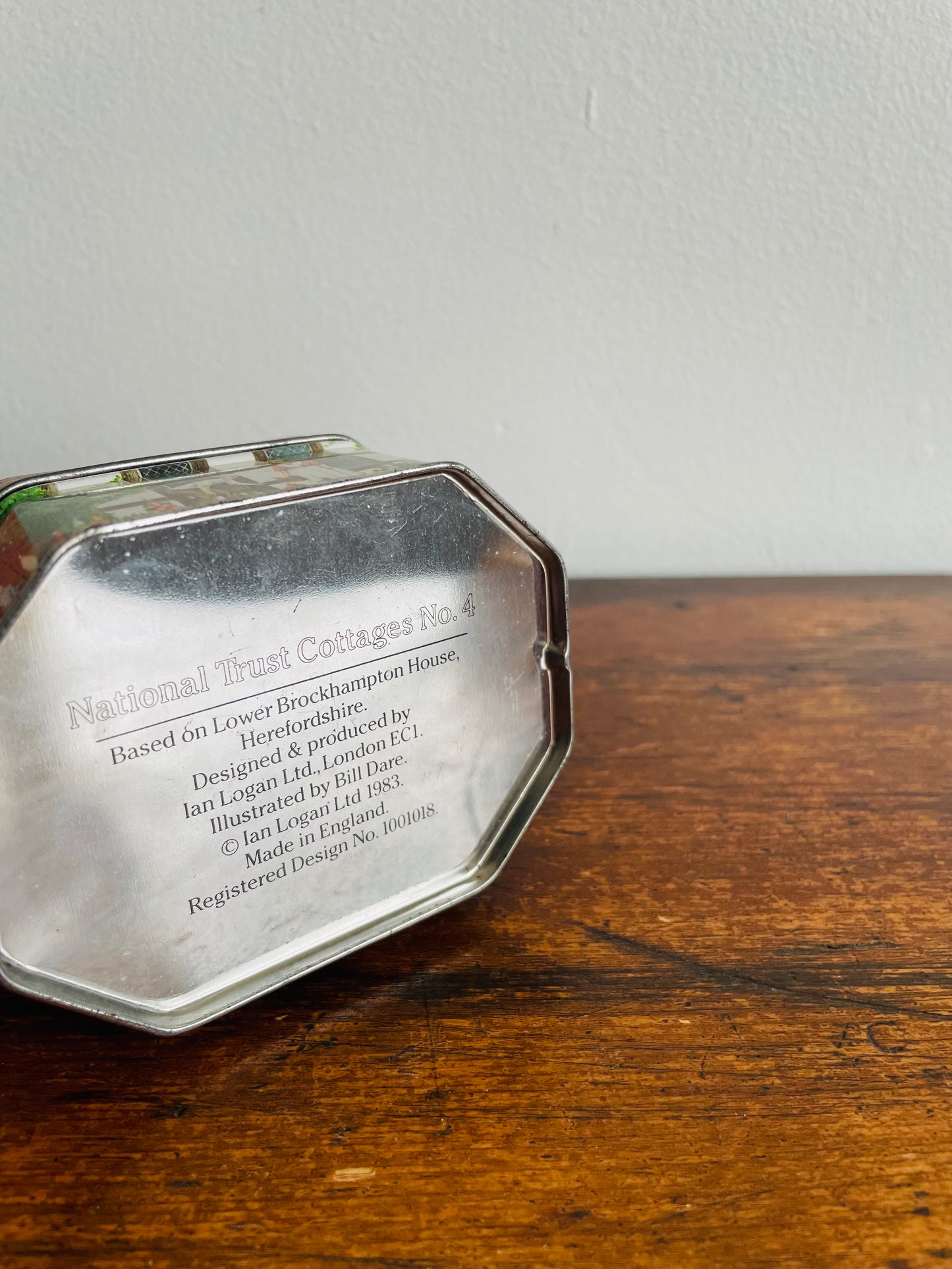 National Trust Cottage No. 4 Tin with Lid - Ian Logan Ltd. London, Illustrated by Bill Dare - 1983