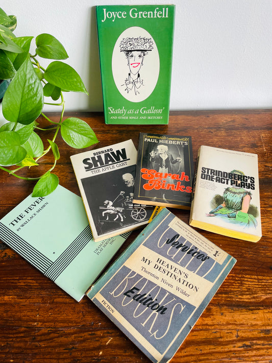 Theatre & Plays Vintage Book Bundle - Variety of Authors & Books (6)