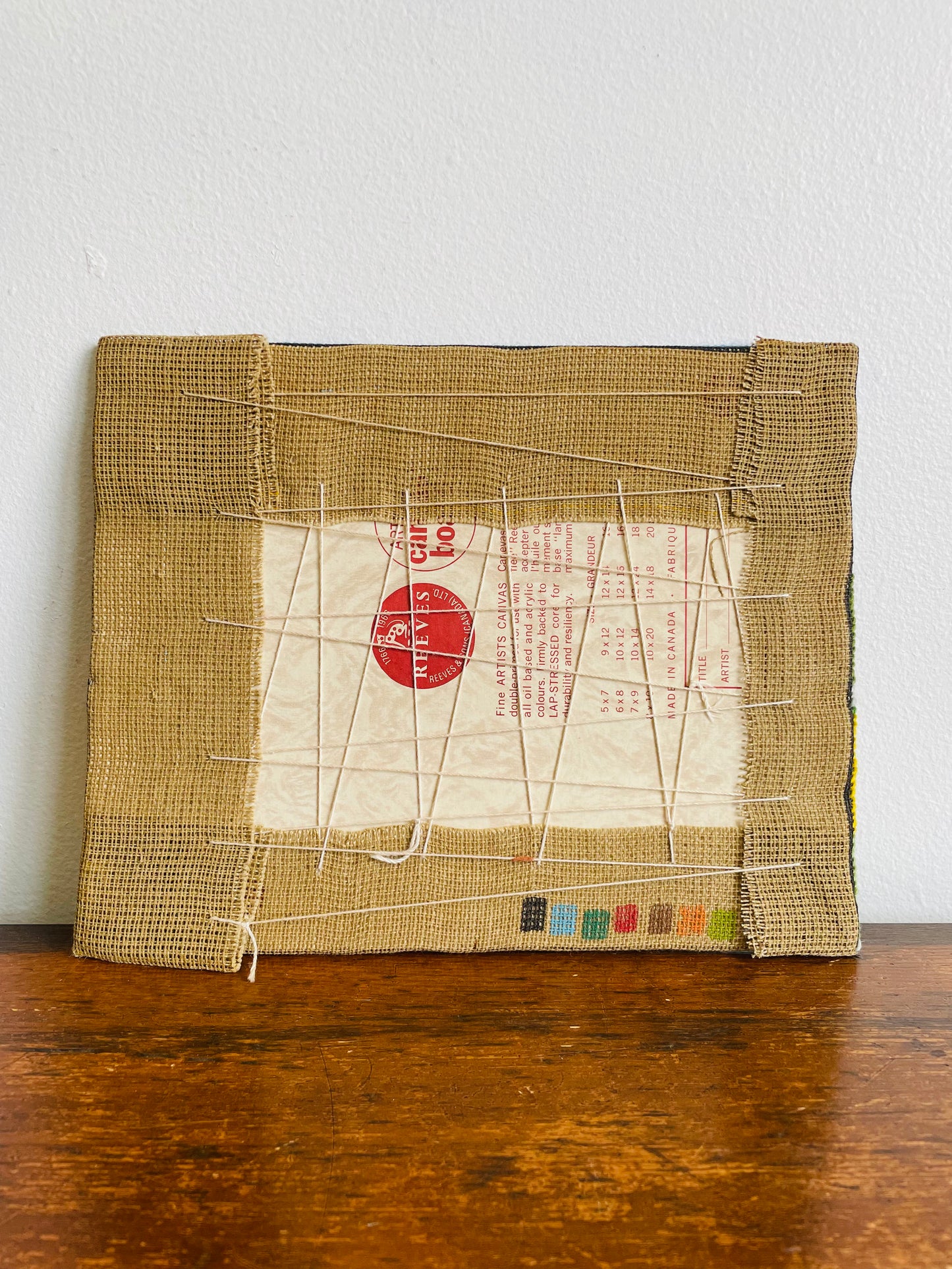 Adorable Red Barn Needlepoint Embroidery Picture on Board - Frame or Leave As-Is!