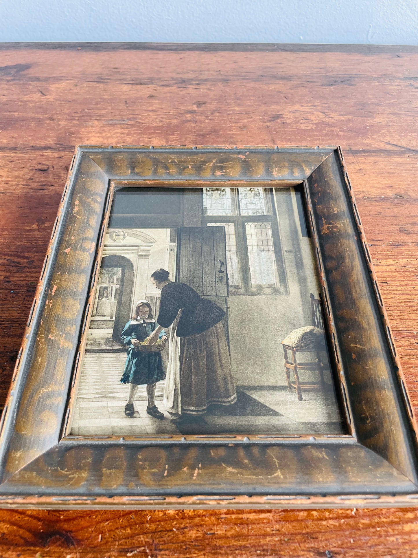 Framed Dutch Painter Pieter de Hooch Print - A Boy Bringing Bread