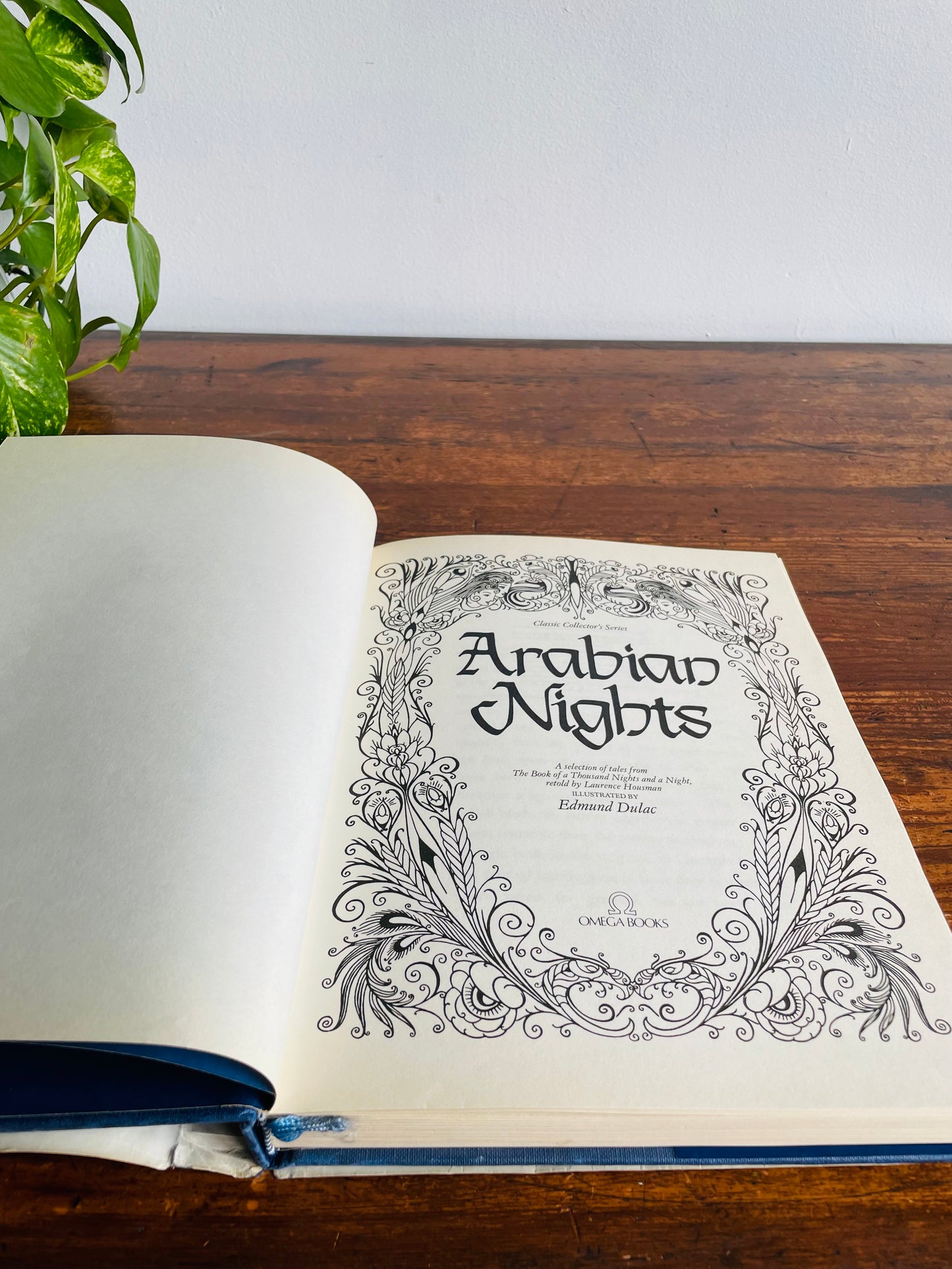 Arabian Nights Hardcover Book - Classic Collector's Series Selection of Tales Retold by Laurence Houseman & Illustrated by Edmund Duluc (1983)